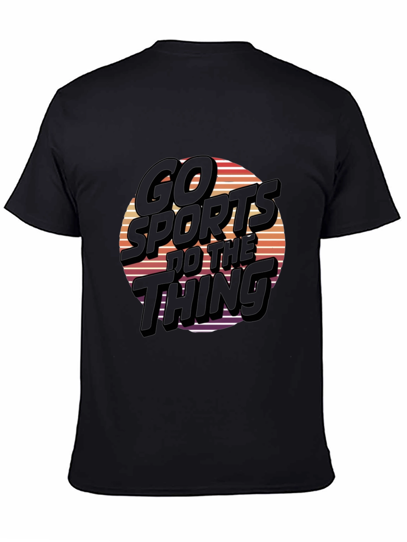 Black Go Sports Do The Thing T-Shirt Graphic Novelty Tee view 4