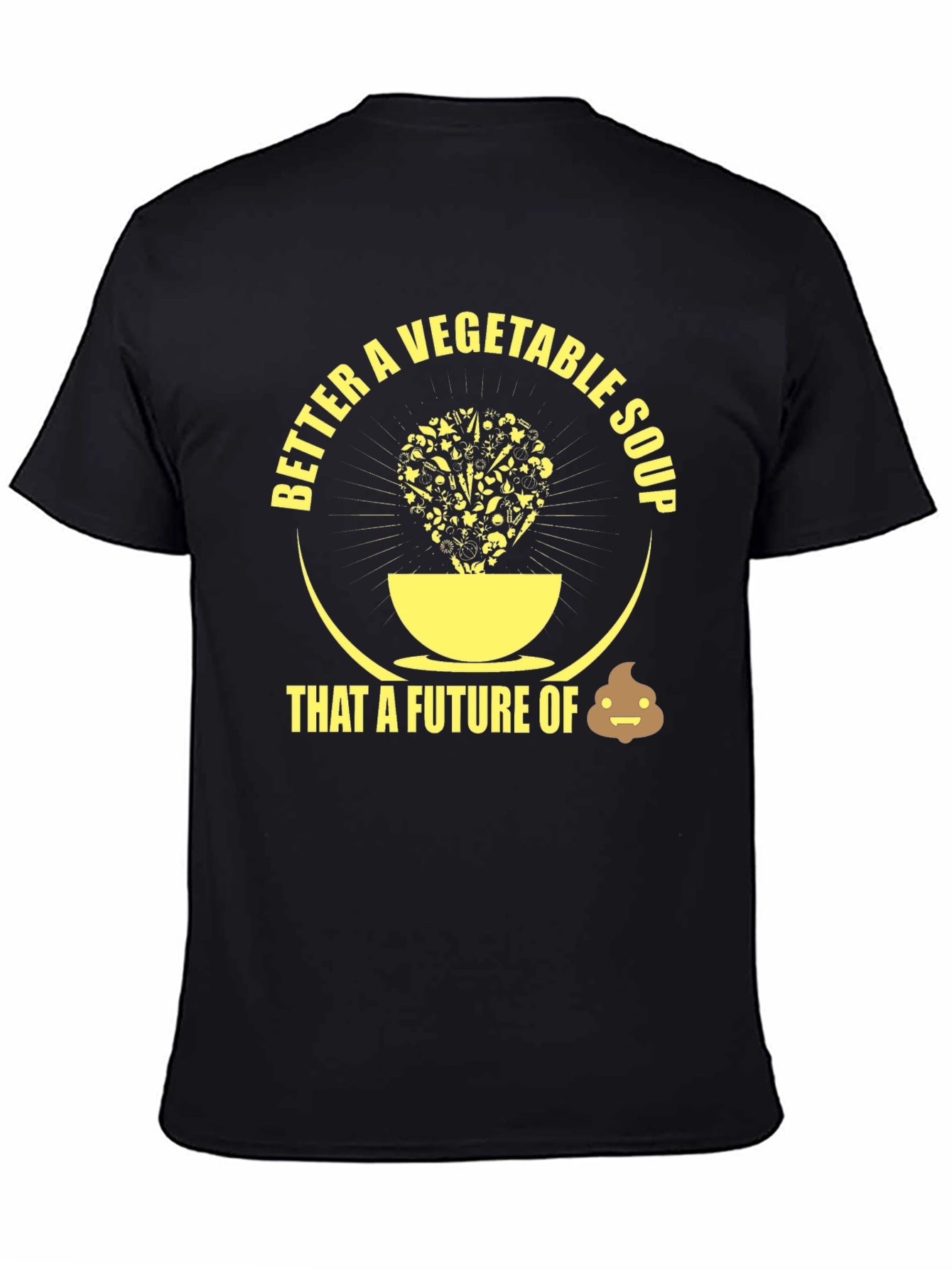 Black Vegetable Soup T-Shirt - Funny Foodie Tee view 4