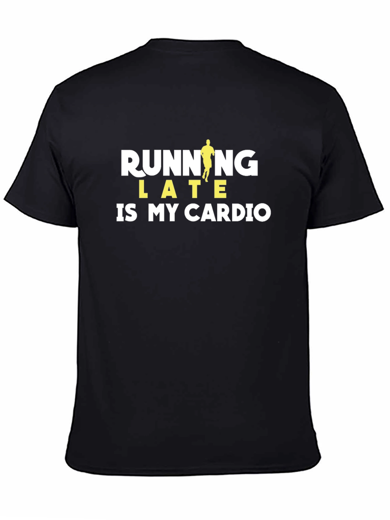 Black Running Late Cardio Graphic T-Shirt view 4