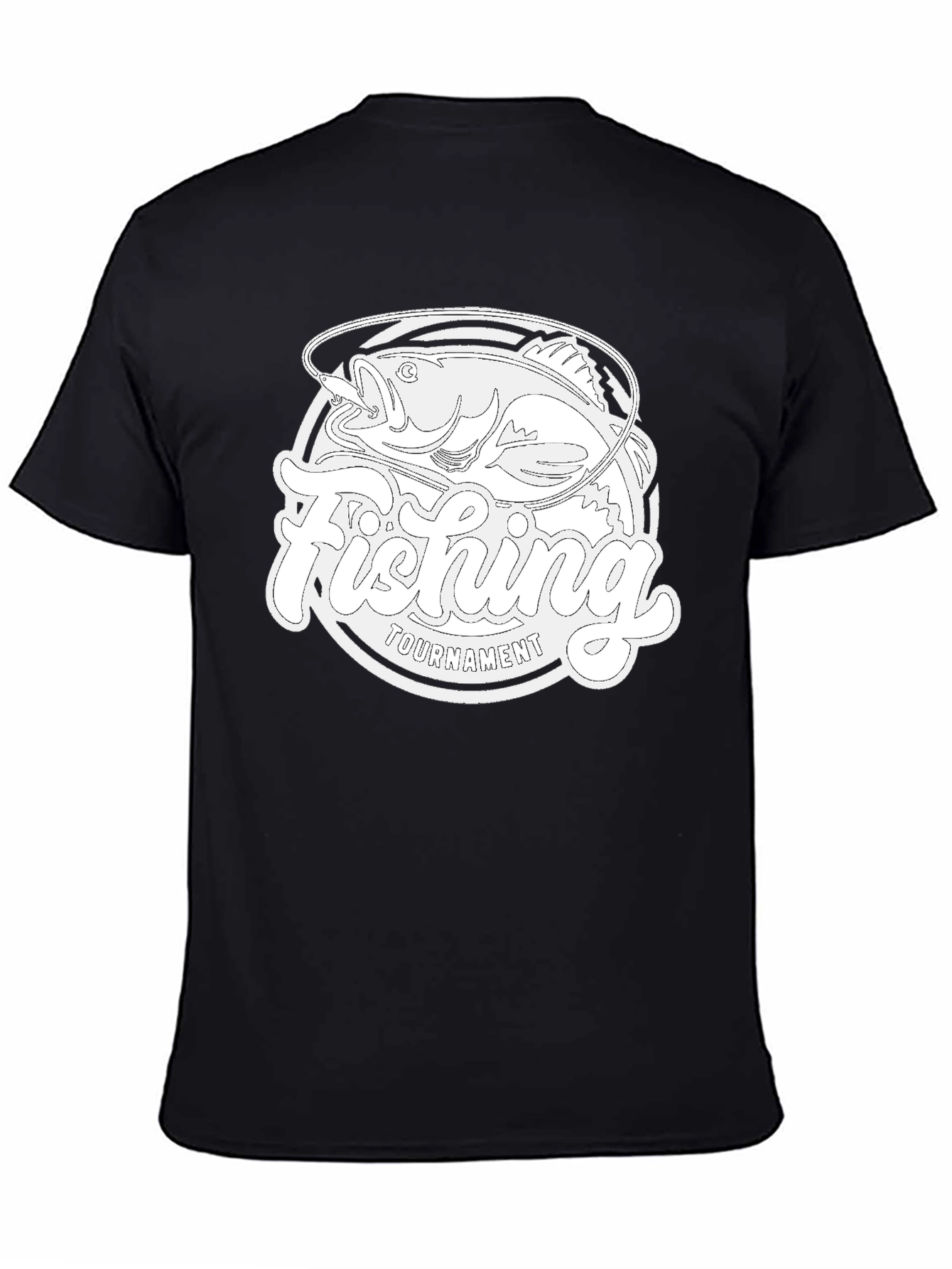 Black Fishing Tournament Graphic Tee - Men's Black T-Shirt view 4