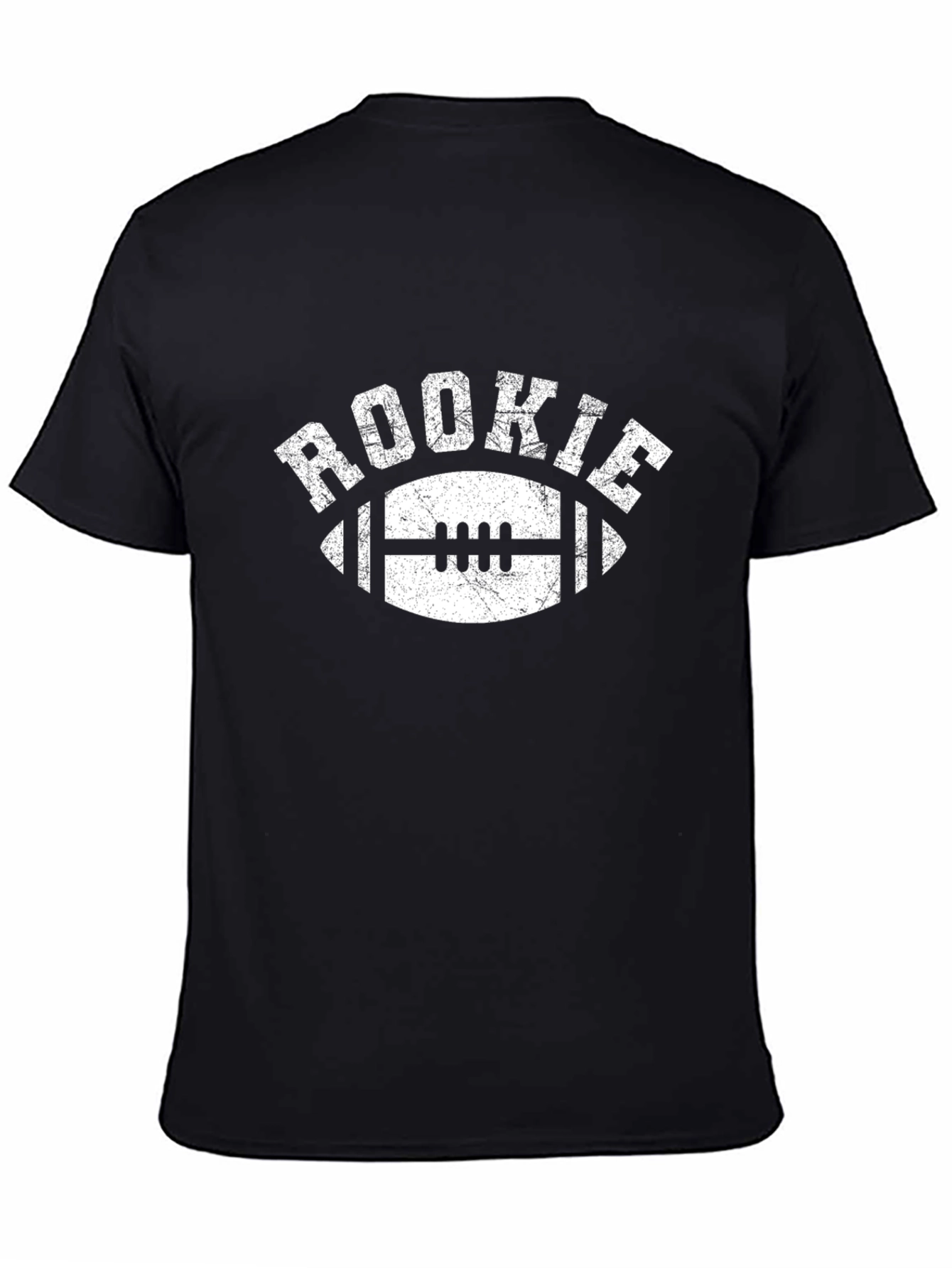 Black Rookie Football T-Shirt - Black view 4