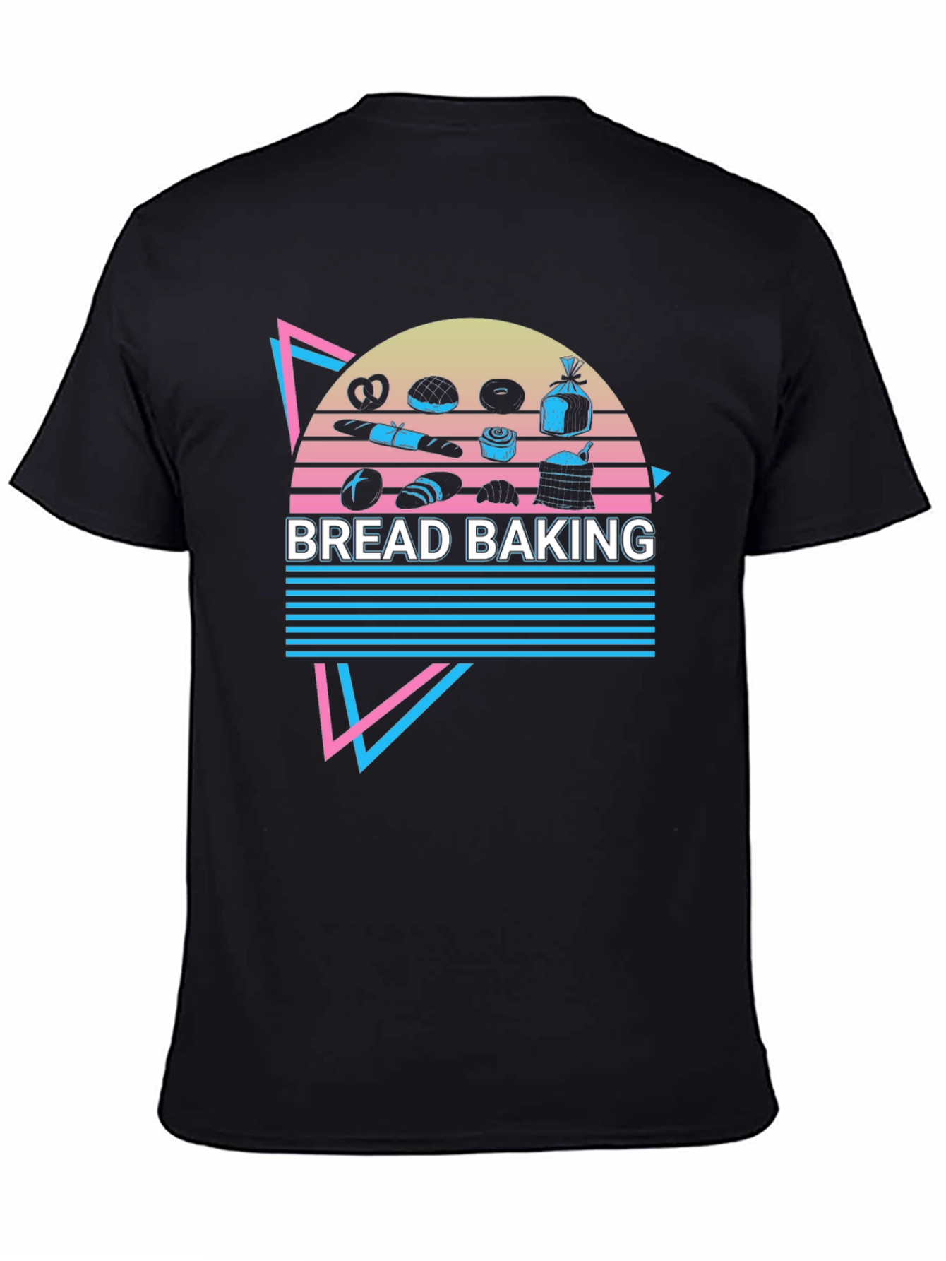Black Retro Bread Baking Graphic Tee view 4