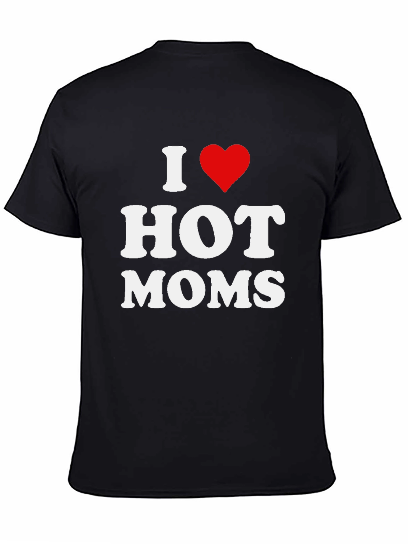 Black I Heart Hot Moms Black T-Shirt view 4
