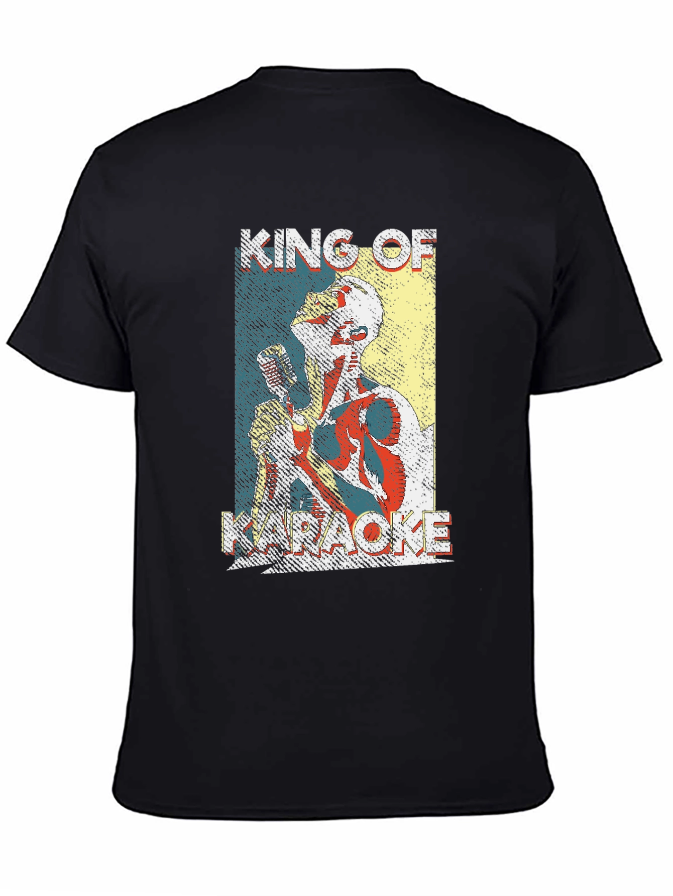 Black King of Karaoke Black T-Shirt view 4