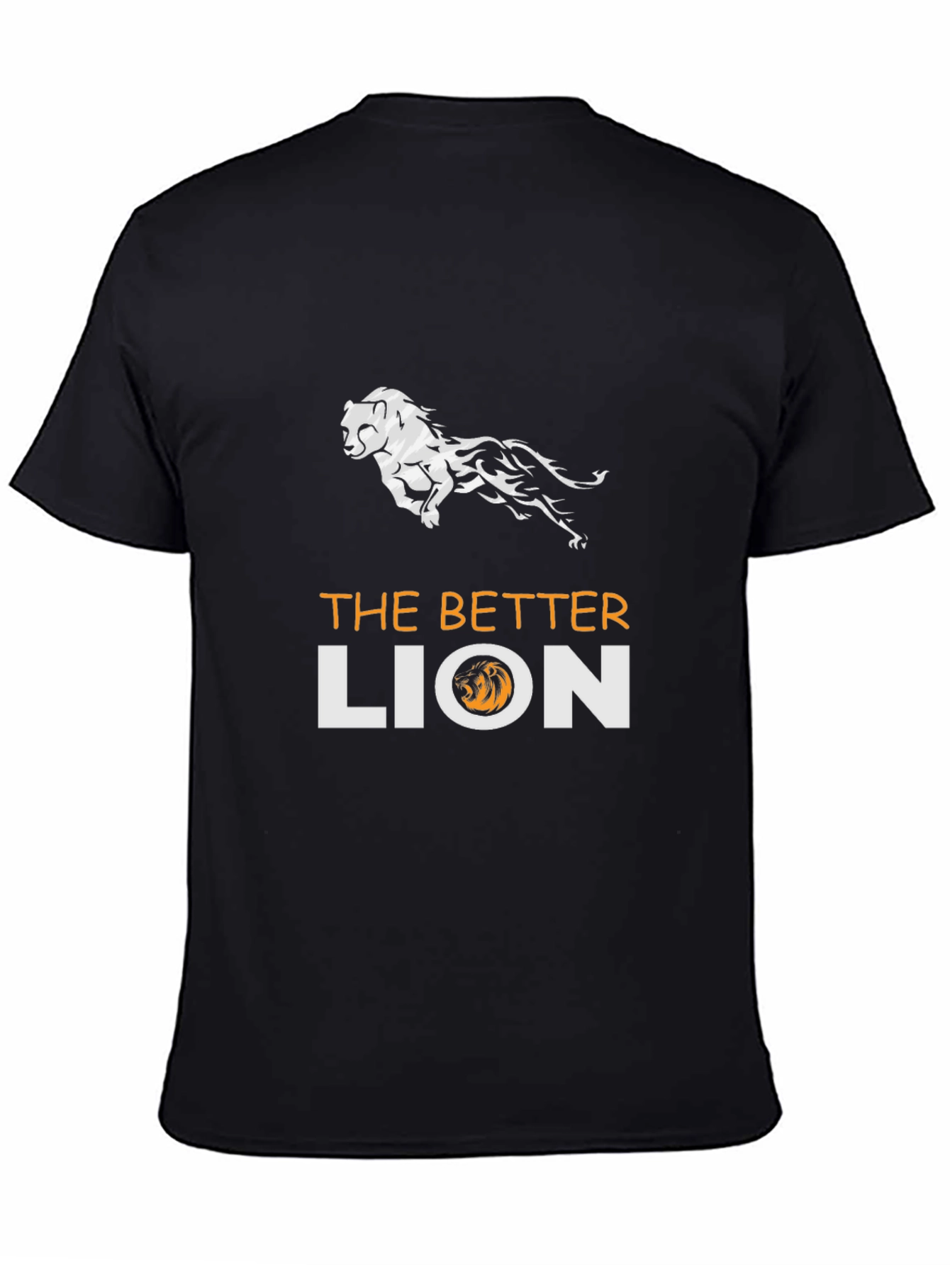Black The Better Lion Graphic T-Shirt - Black view 4