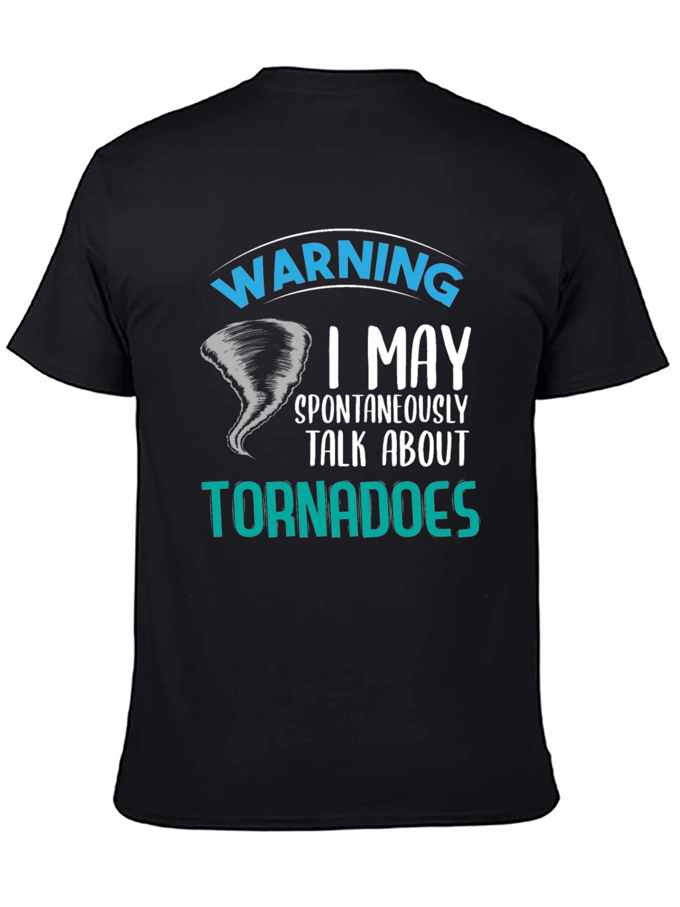 Black Warning Tornado T-Shirt view 4