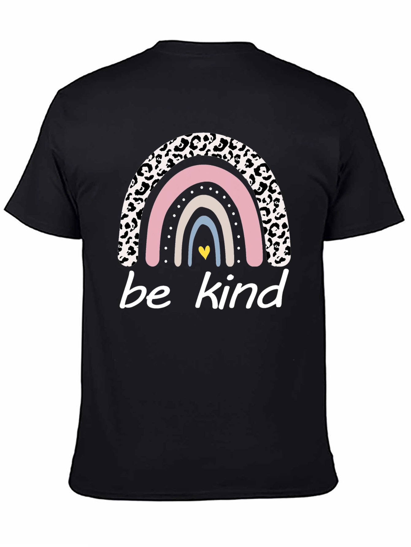 Black Be Kind Rainbow Graphic Tee view 4