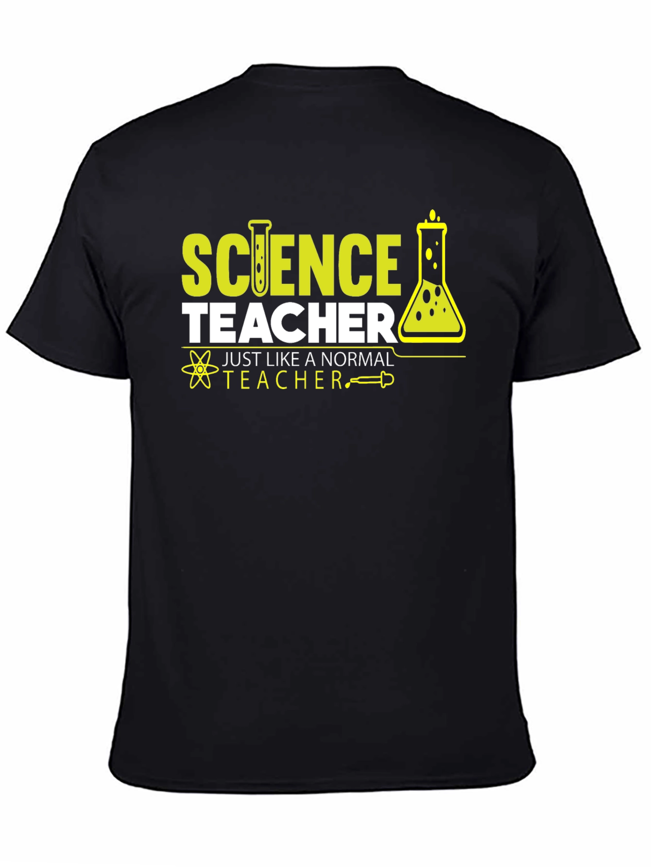 Black Science Teacher Novelty Graphic T-Shirt view 4