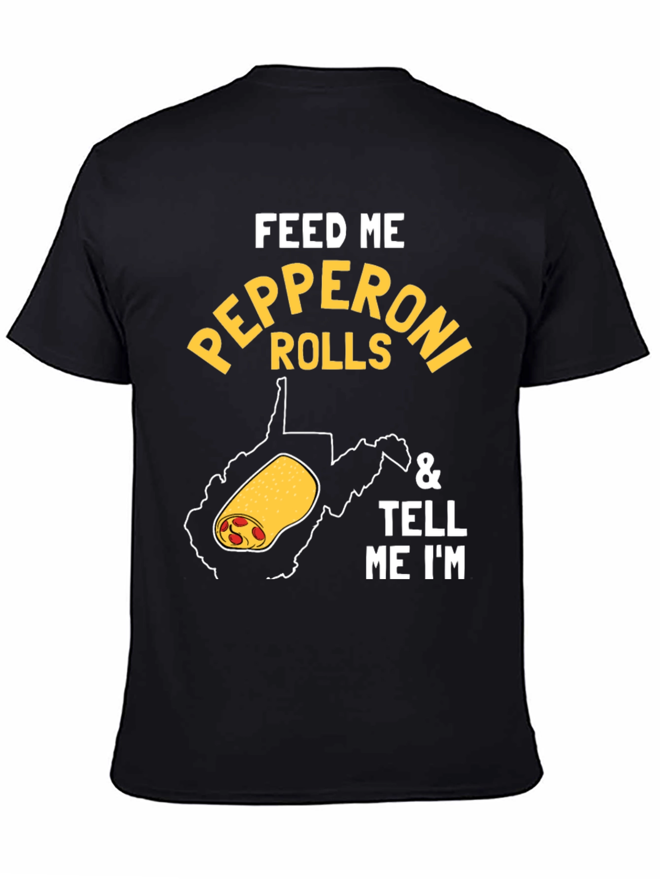 Black Feed Me Pepperoni Rolls Graphic Tee view 4