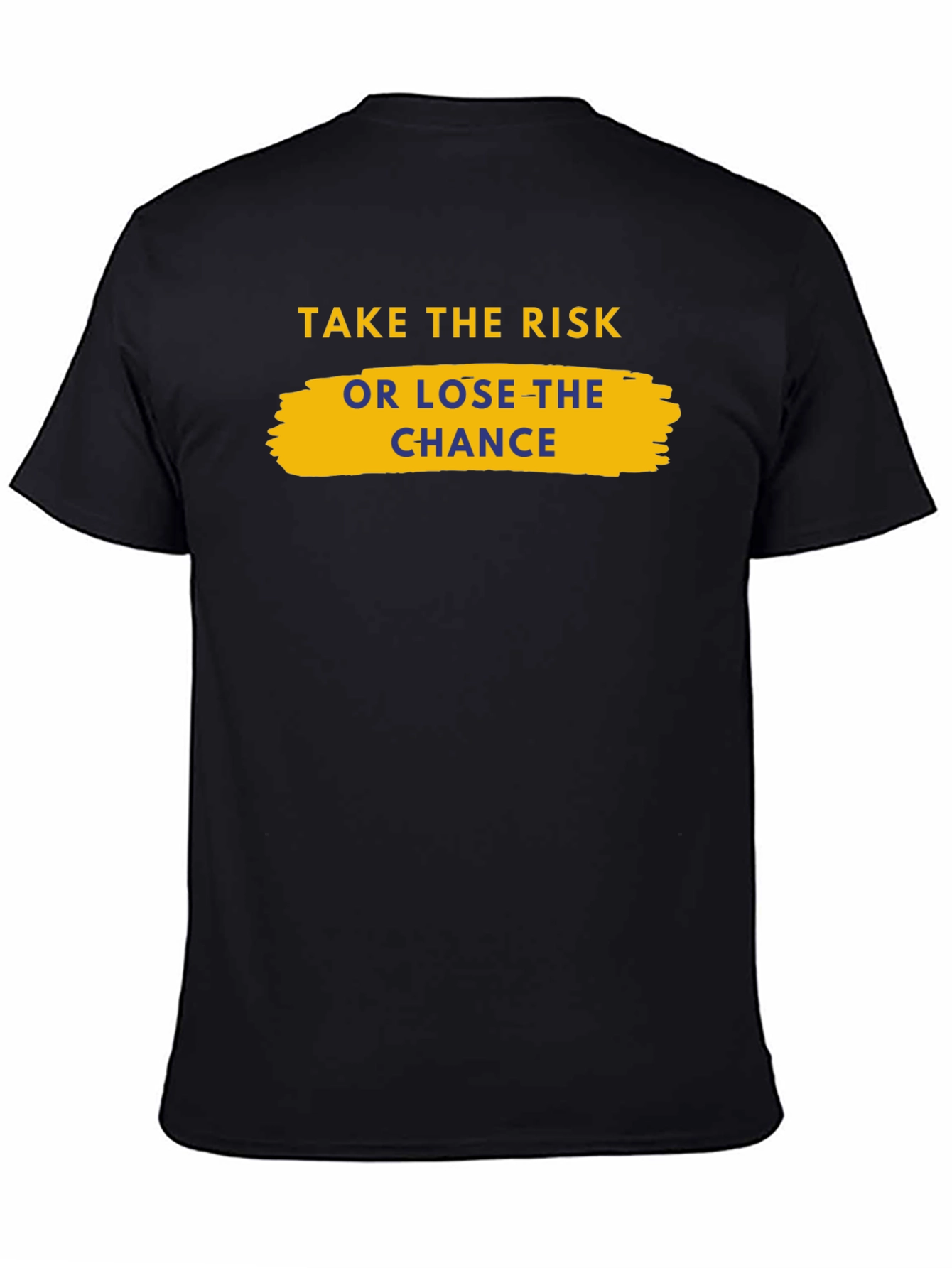 Black Take the Risk Graphic Tee - Motivational Shirt view 4