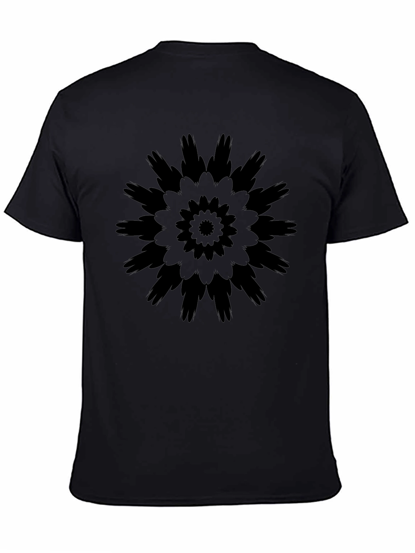 Black Black Mandala Graphic Tee - Stylish Casual Wear view 4