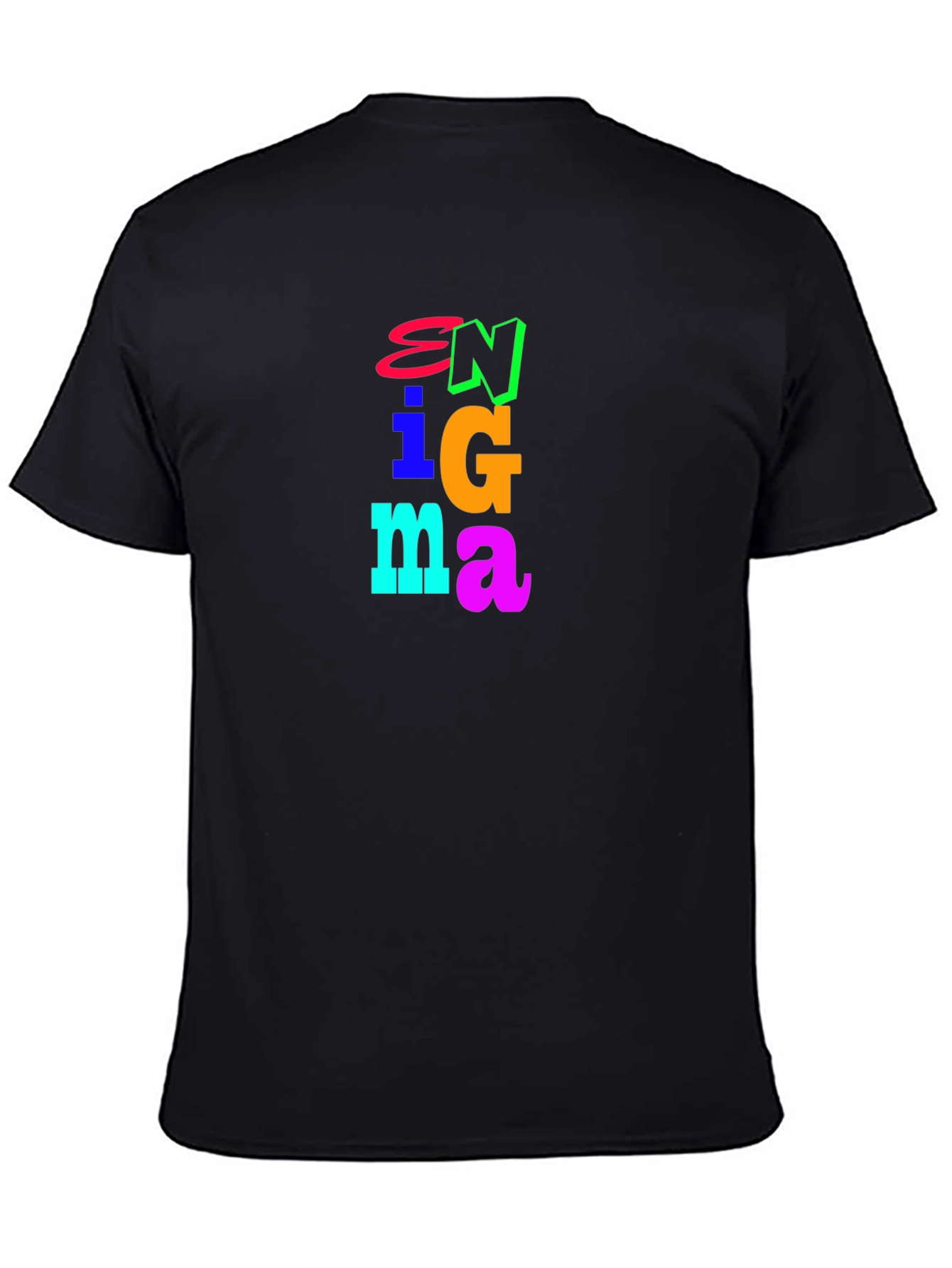 Black Enigma Graphic Tee - Bold Colorful Design view 4