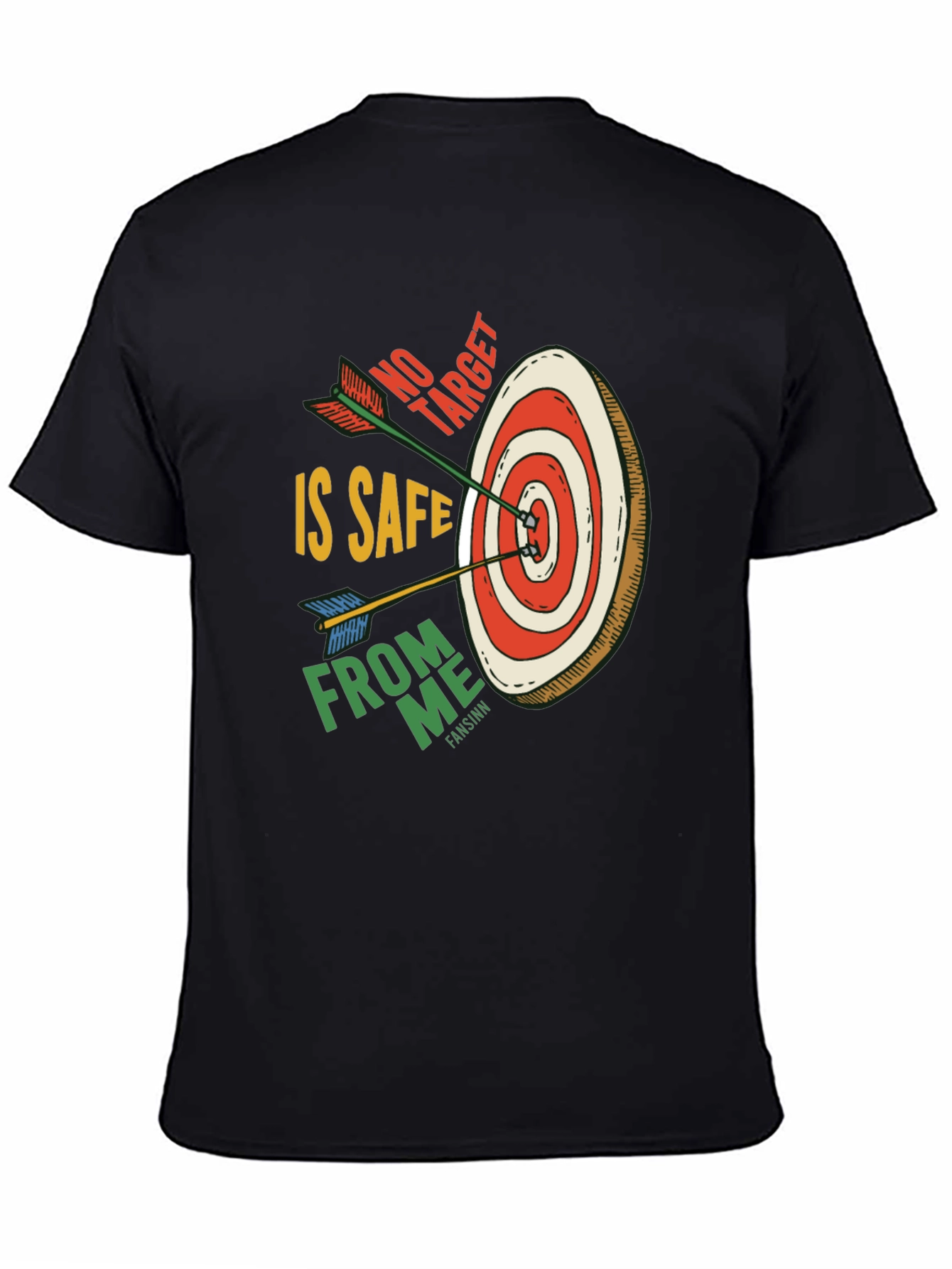 Black Target Practice Graphic Tee: No Target is Safe view 4