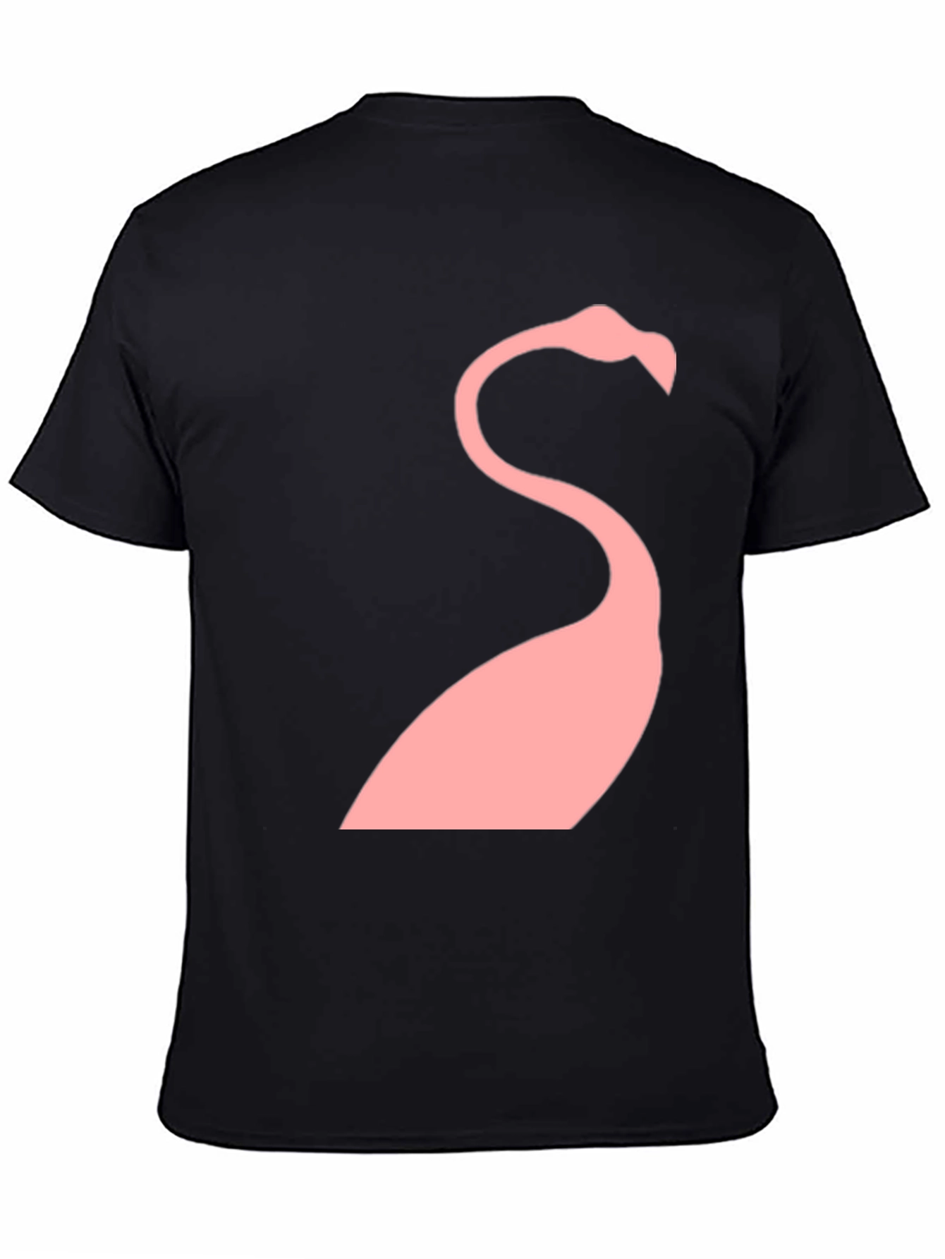Black Men's Black Flamingo Graphic Tee view 4