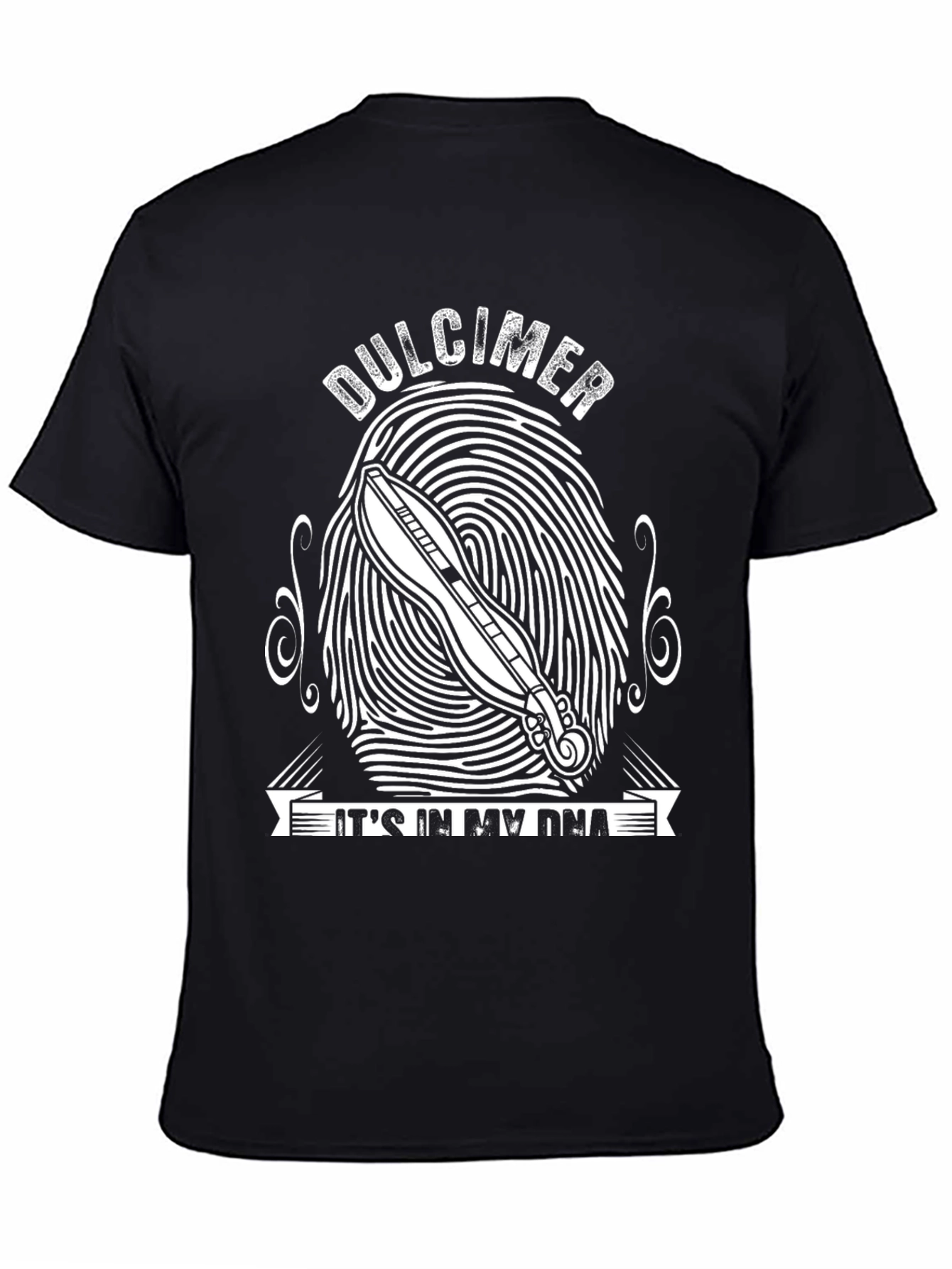 Black Dulcimer DNA T-Shirt - Music Lover Tee view 4