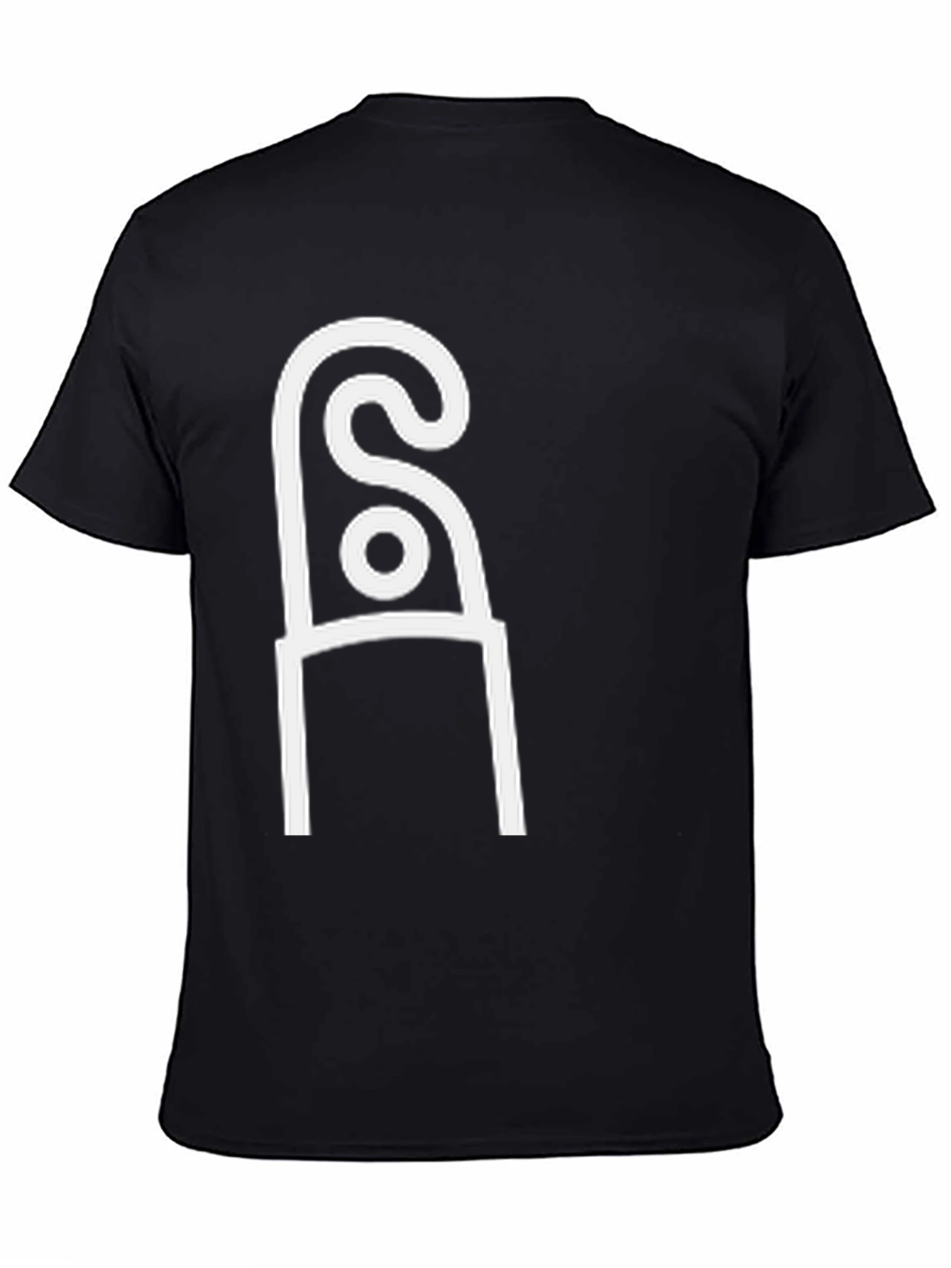 Black Abstract Symbol T-Shirt - Modern Minimalist Design view 4