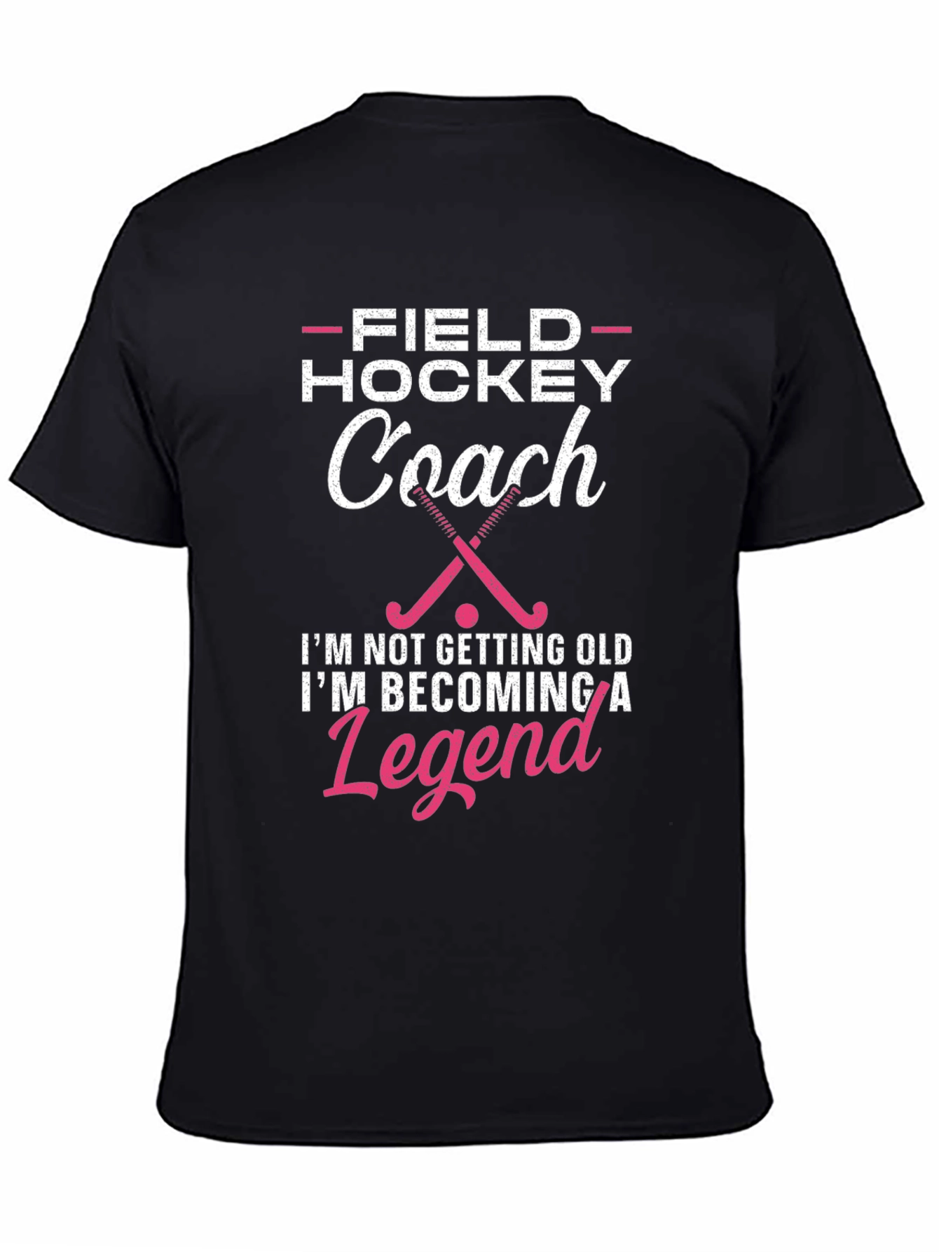 Black Field Hockey Coach Legend T-Shirt view 4