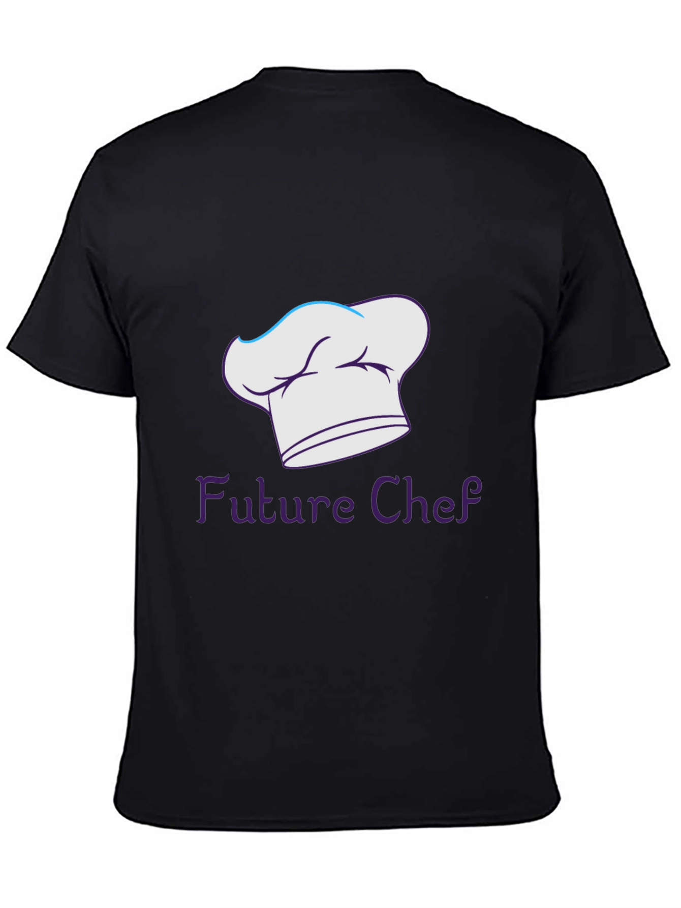 Black Future Chef T-Shirt - Black Cotton Tee view 4