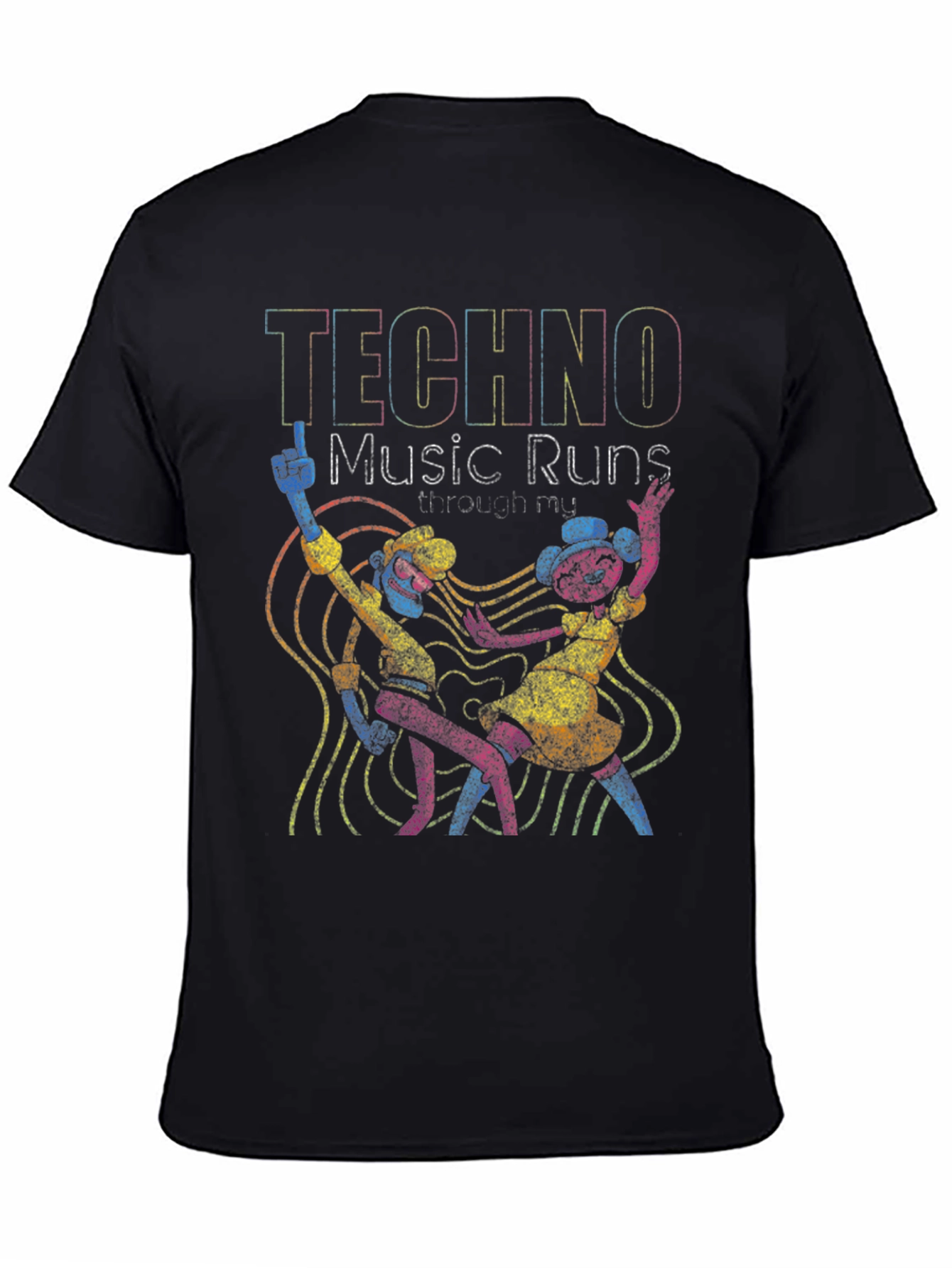 Techno Music Graphic T-Shirt - Dance Your Heart Out - 4