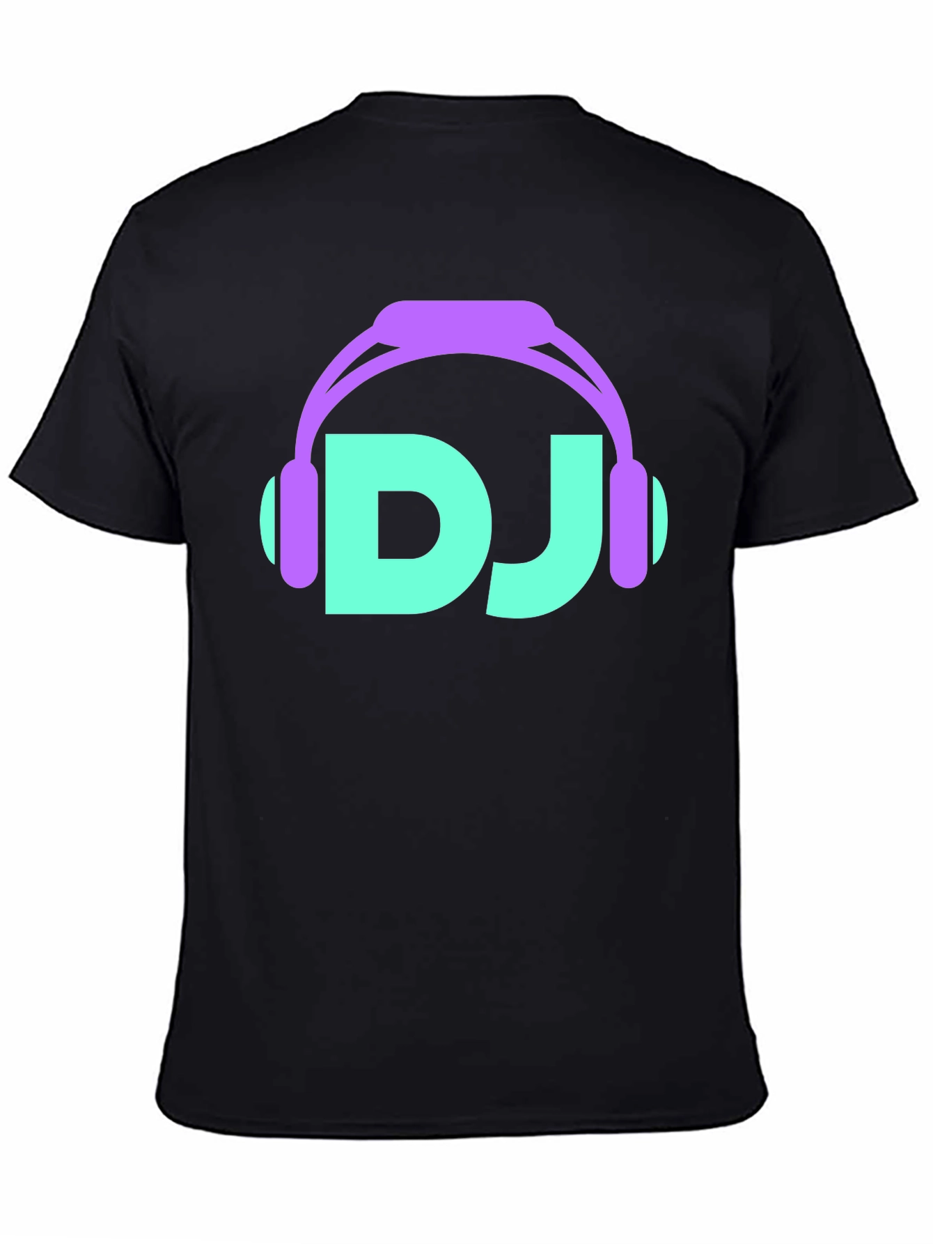 Black DJ Headphones Graphic T-Shirt - Black view 4