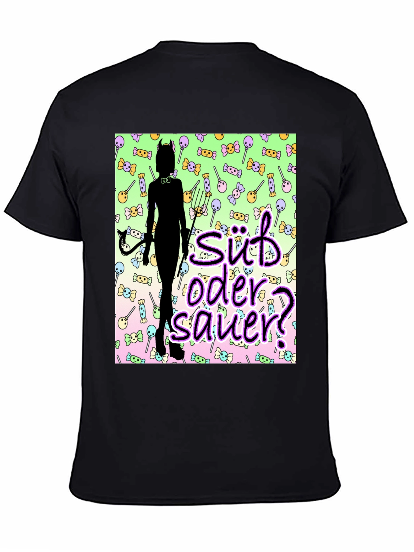 Black Süß oder Sauer? Devilish Sweet & Sour T-Shirt view 4