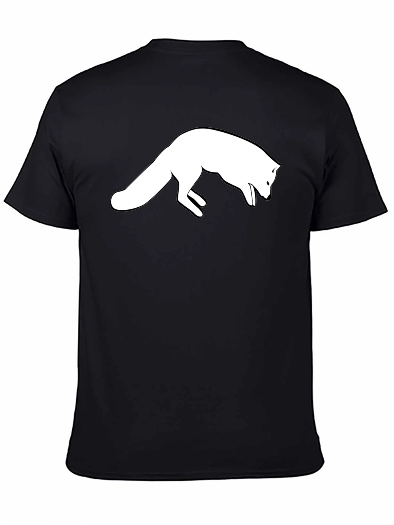 Black Fox Silhouette Graphic Tee - Black view 4