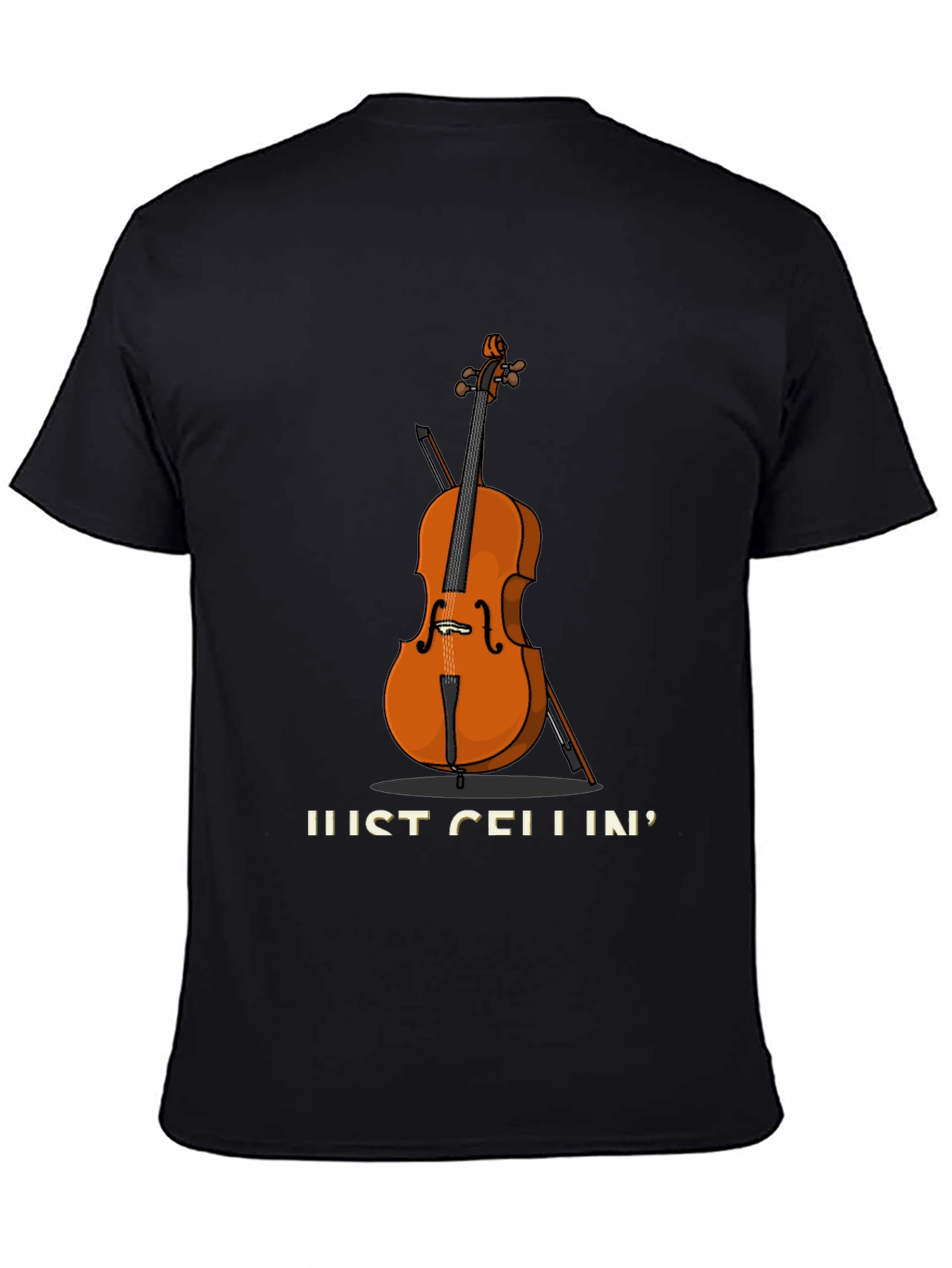 Black Just Cellin' T-Shirt | Music Lover Gift view 4