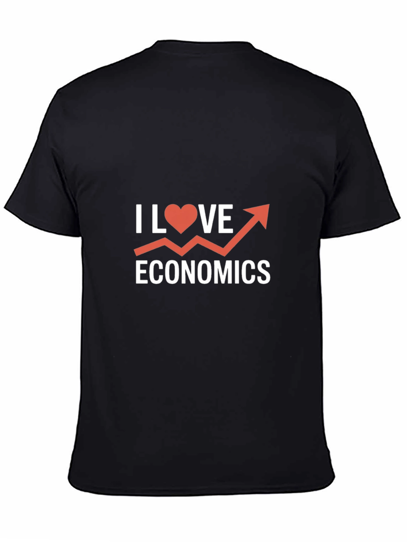 Black I Love Economics Graphic Tee - Black Cotton Shirt view 4