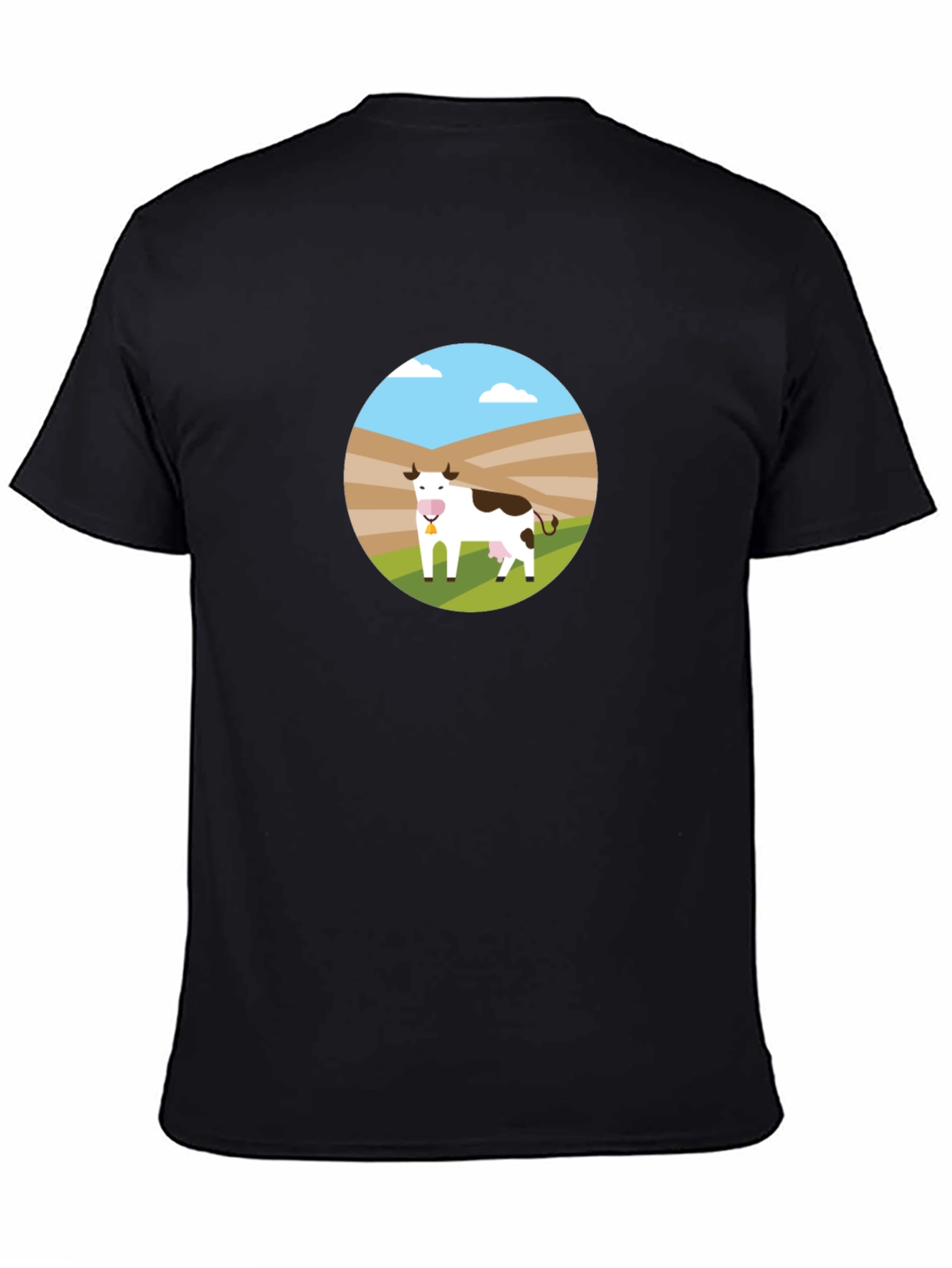 Black Cow Graphic Black T-Shirt view 4