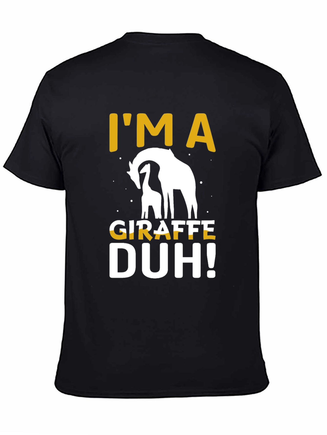 Black I'm a Giraffe Duh! Novelty Graphic Tee view 4