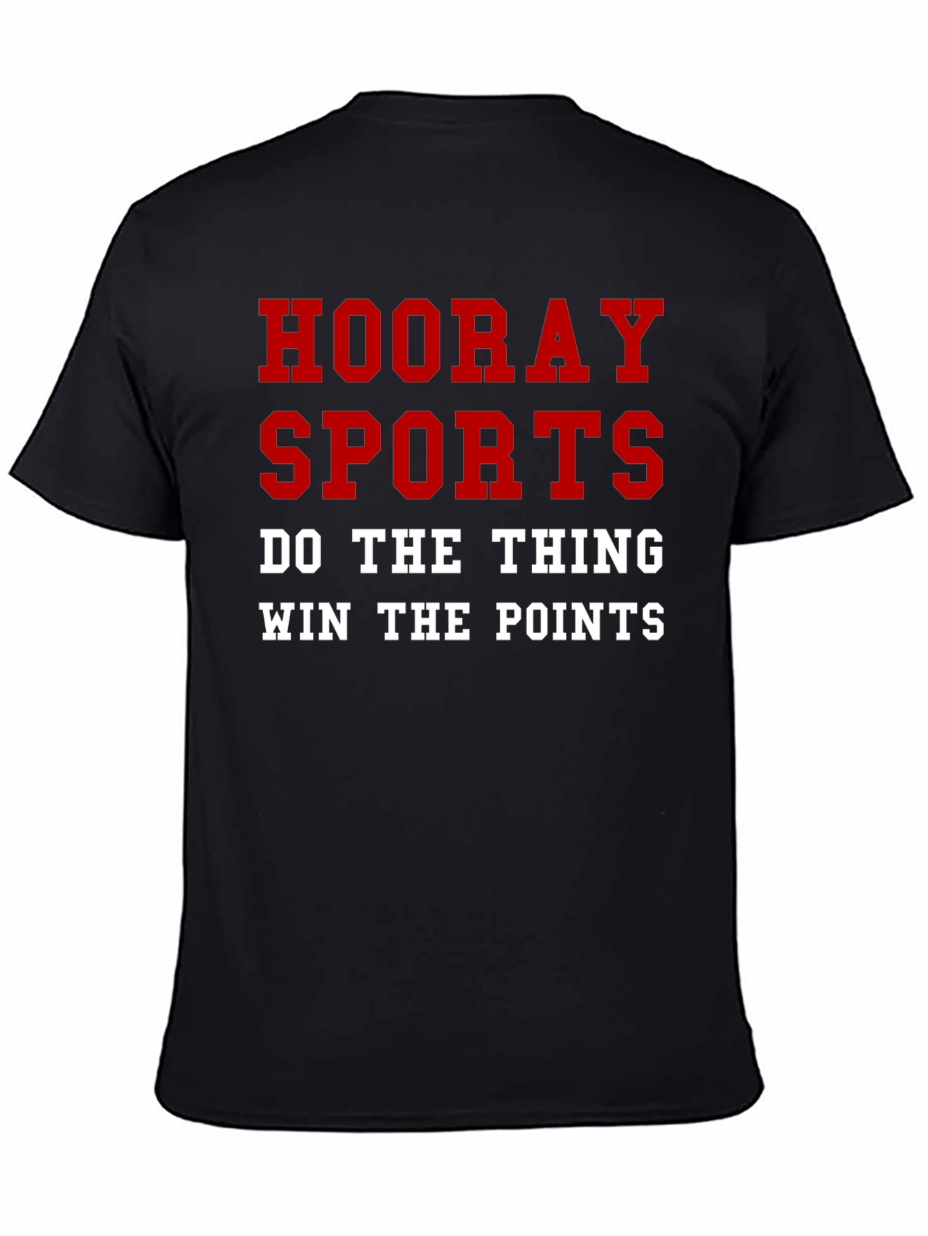 Black Hooray Sports T-Shirt - Funny Athlete Tee view 4