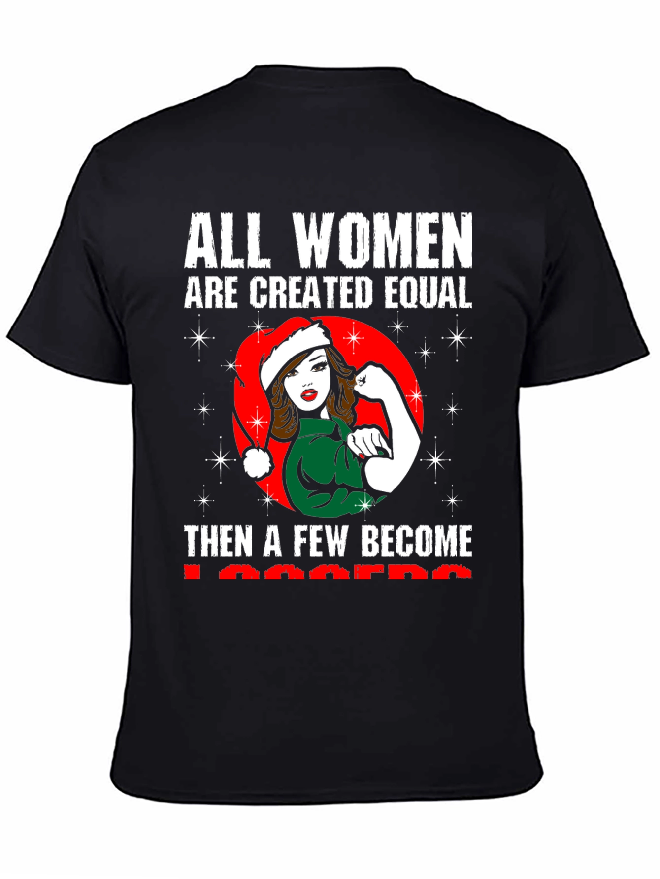 Black All Women Are Created Equal T-Shirt view 4