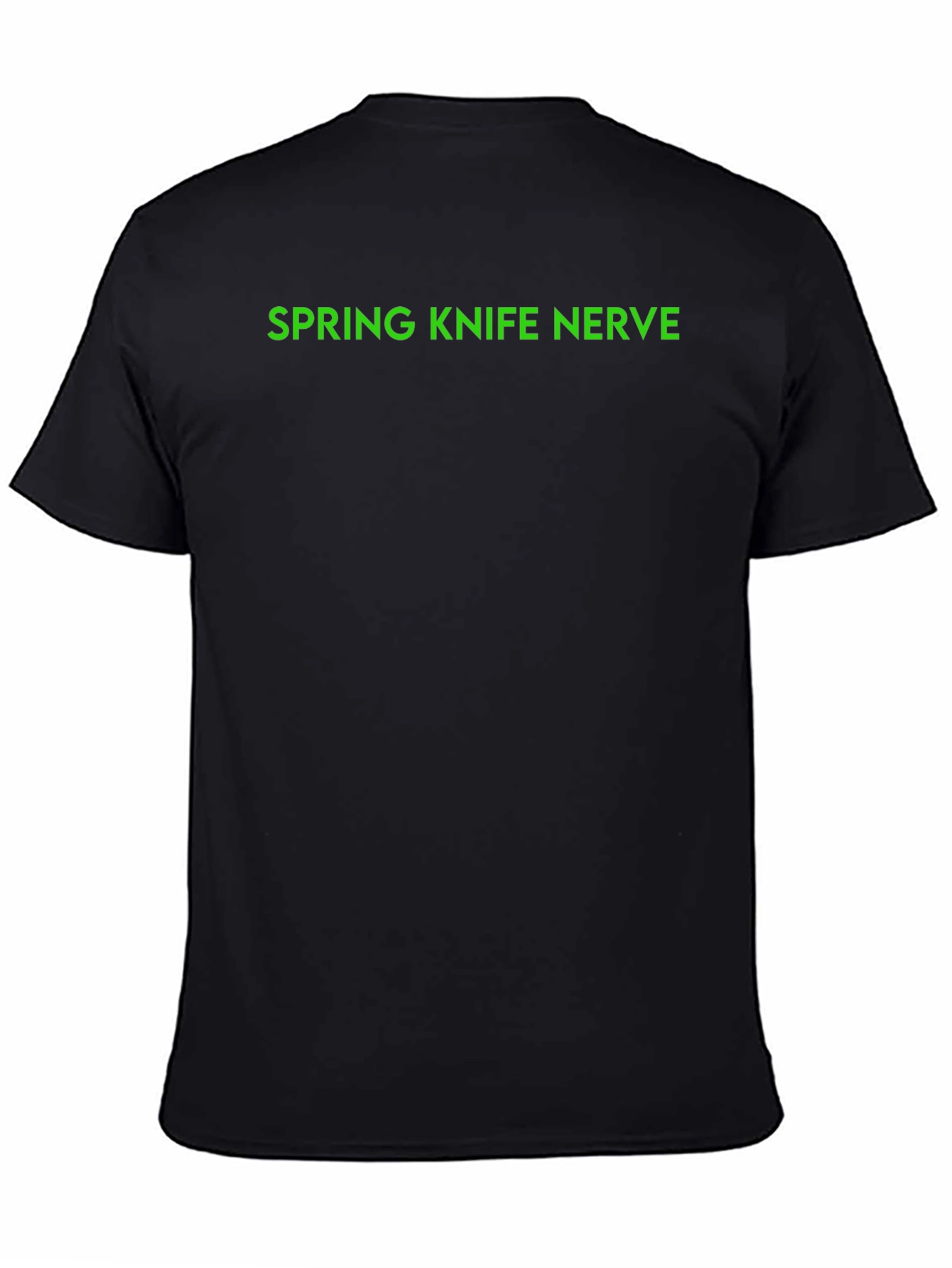 Black Spring Knife Nerve - Black T-Shirt view 4