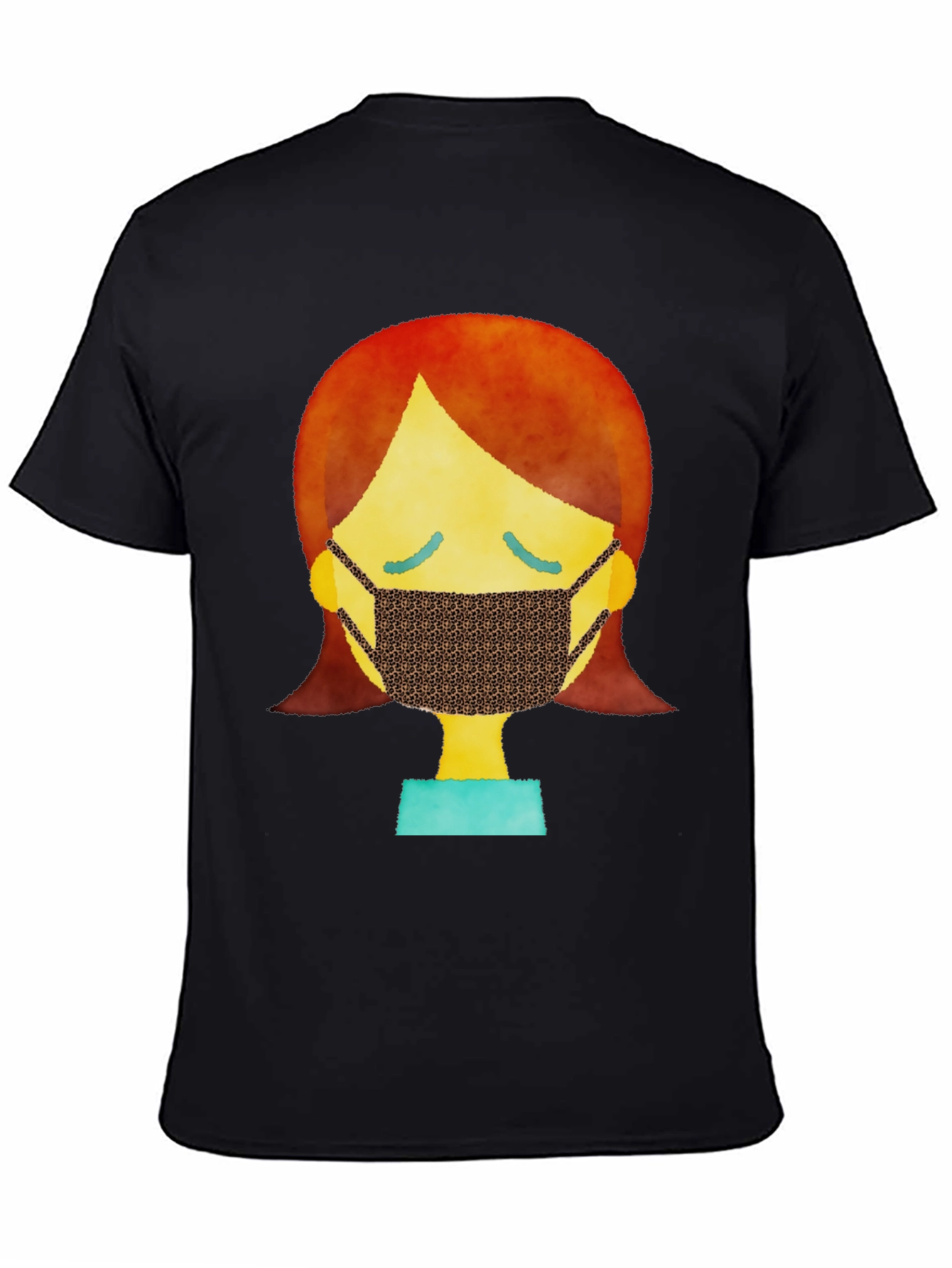 Black Masked Character Graphic Tee - Unisex view 4