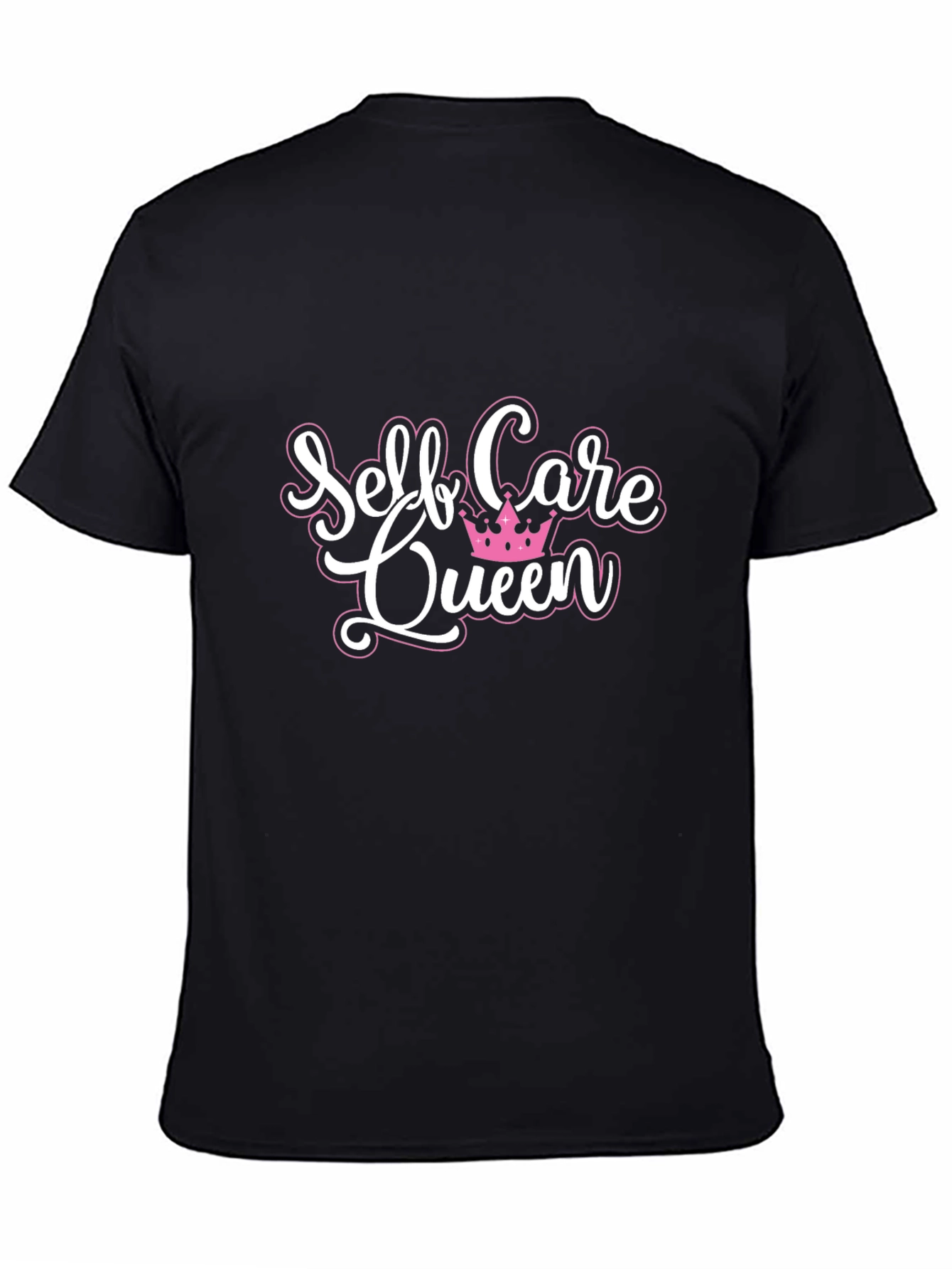 Black Self Care Queen Black T-Shirt view 4