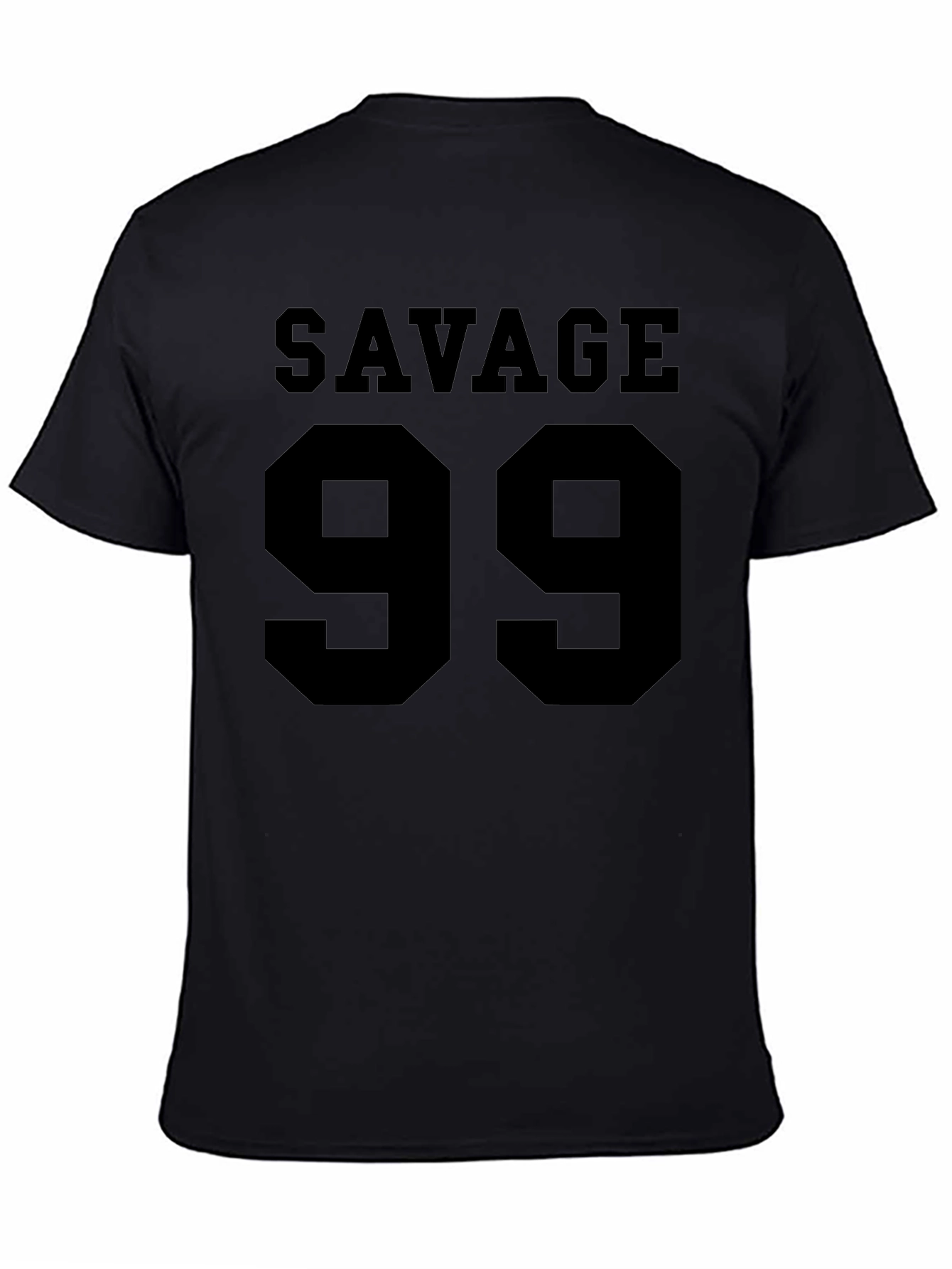 Black Savage 99 Men's Black Graphic T-Shirt view 4