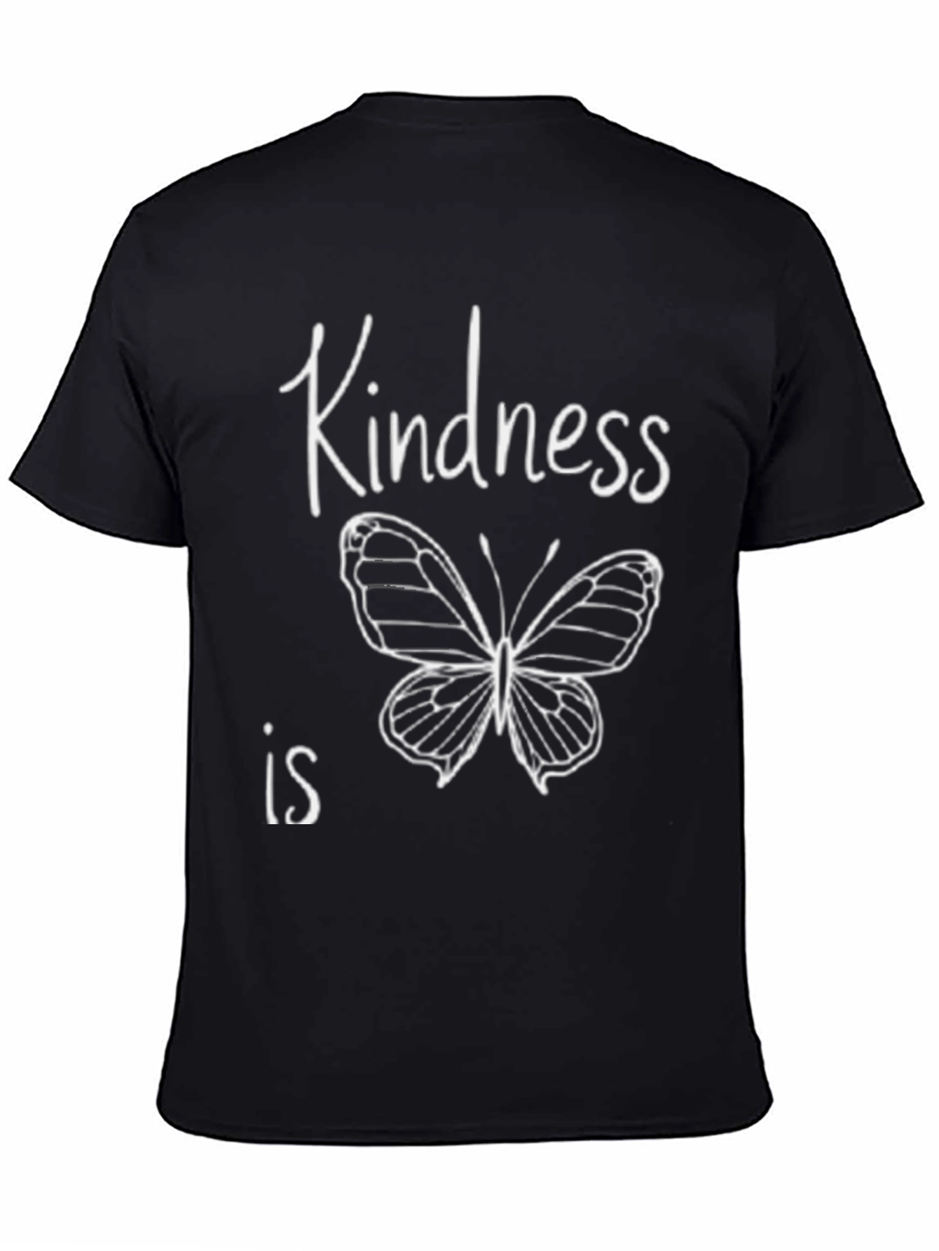 Black Kindness Butterfly Graphic Tee view 4