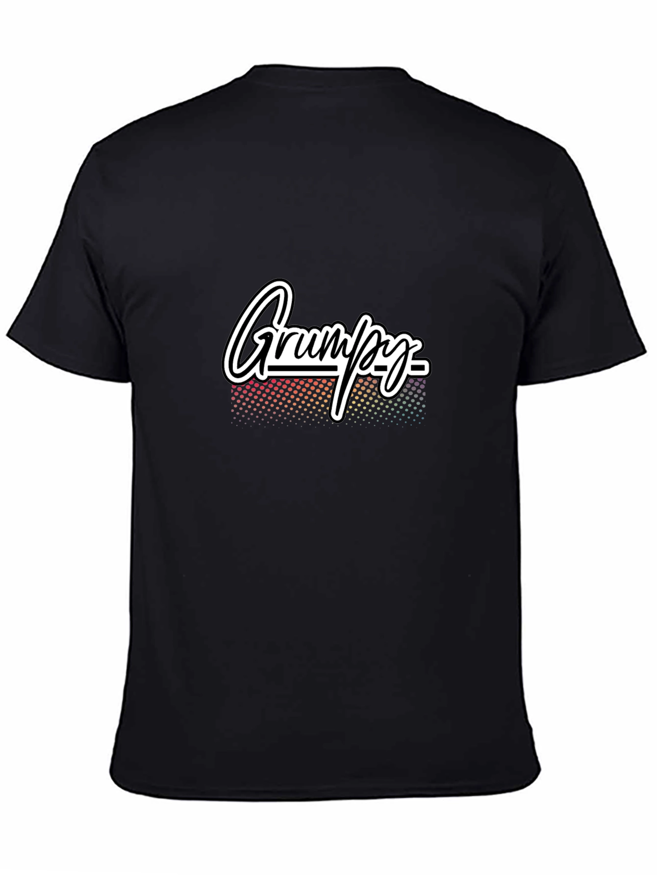 Black Grumpy Graphic T-Shirt - Black Casual Tee view 4