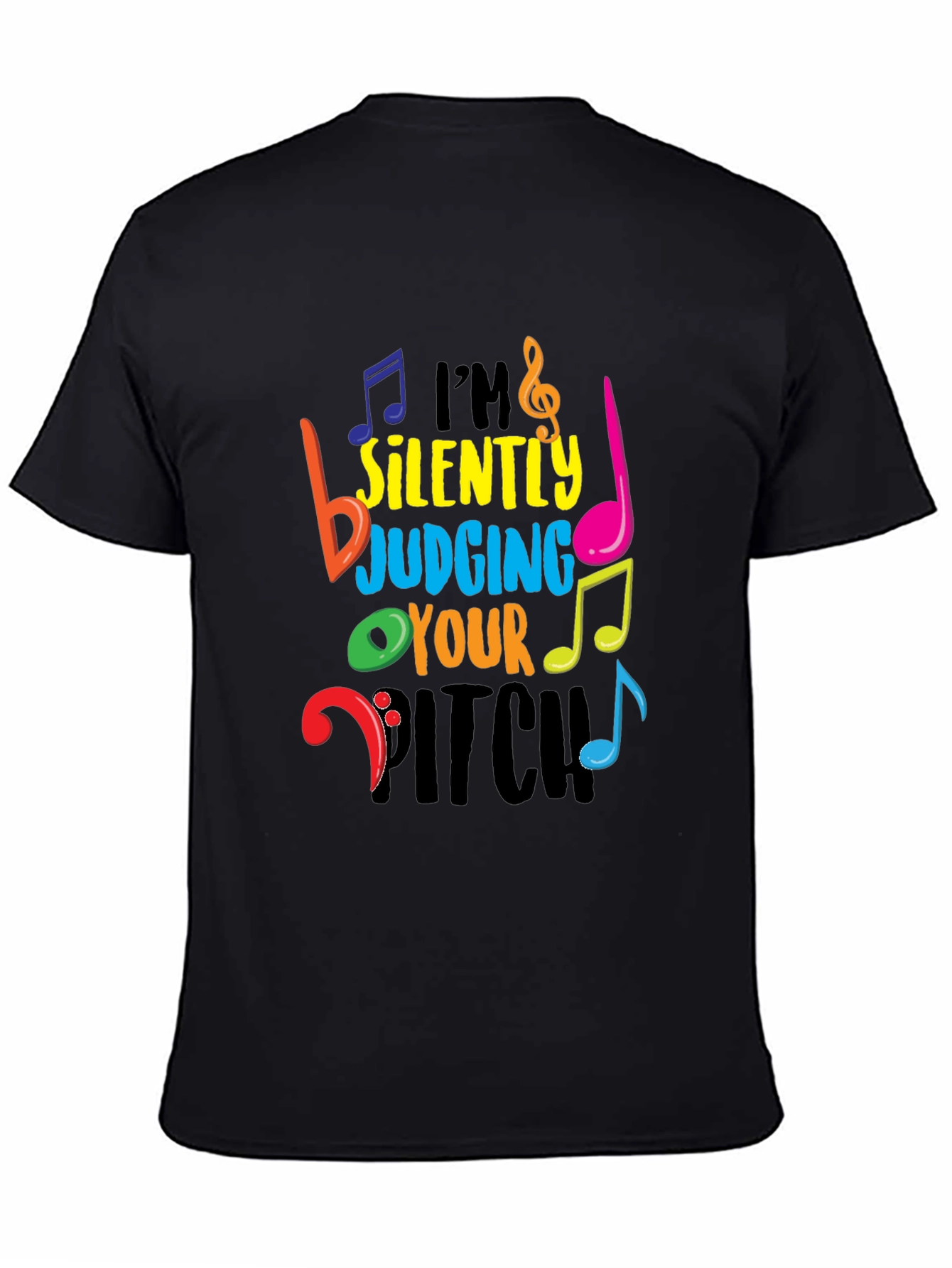 Black I'm Silently Judging Your Pitch T-Shirt view 4