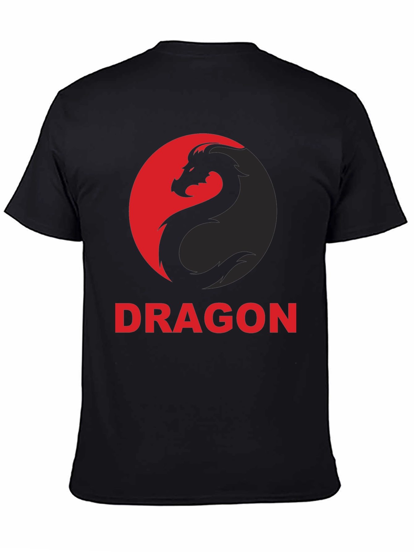 Black Dragon Graphic Tee - Black Cotton T-Shirt view 4