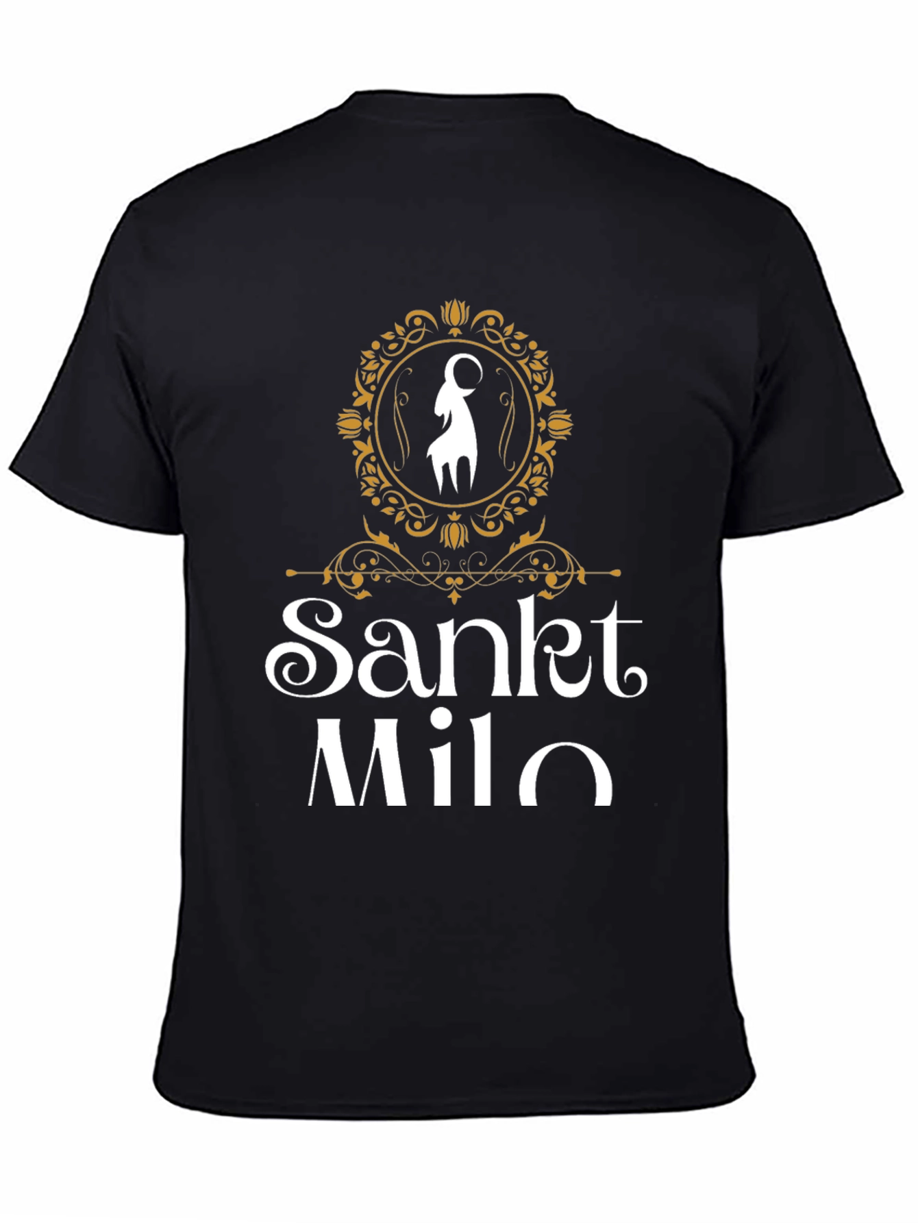 Black Sankt Milo Black Graphic Tee view 4