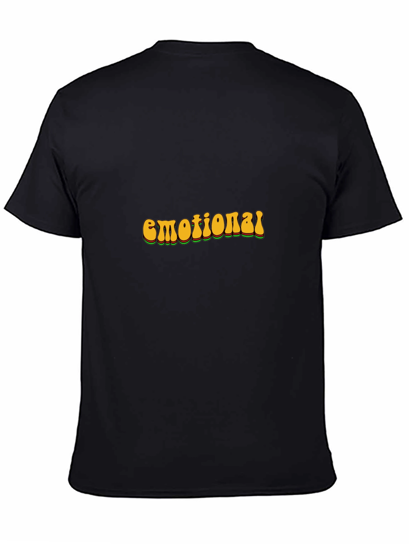 Black Retro Emotional Graphic T-Shirt - Black view 4
