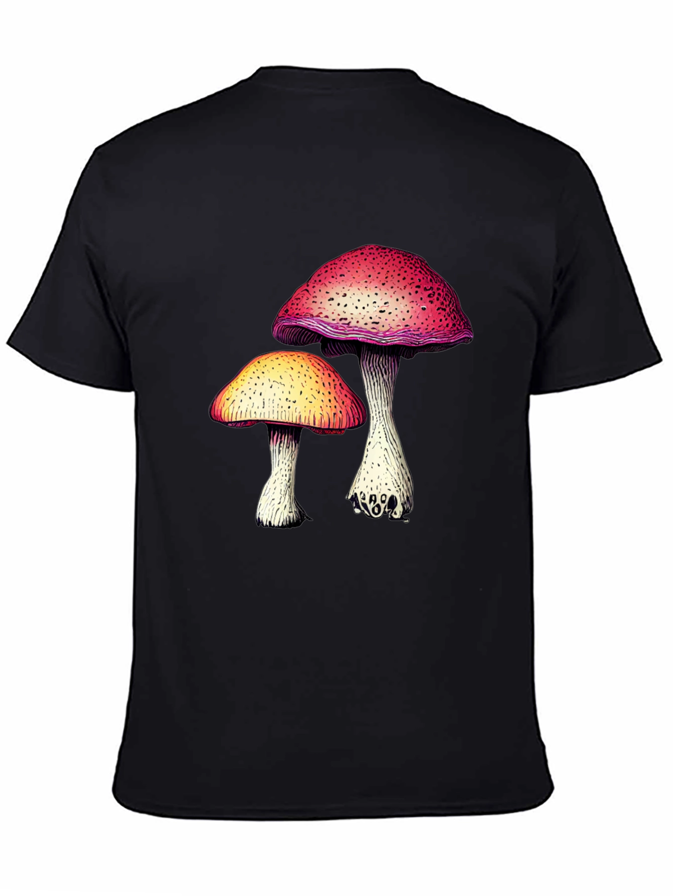 Black Mushroom Graphic Tee - Unique Design view 4
