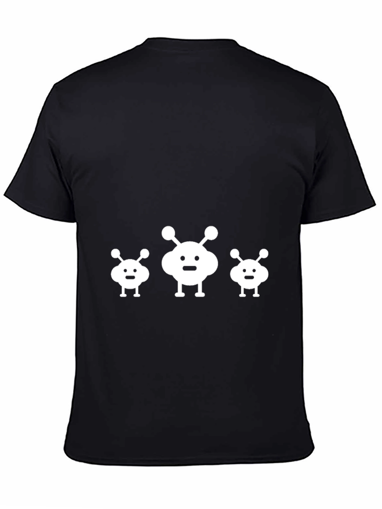 Black Alien Family Graphic Tee - Black Cotton T-Shirt view 4