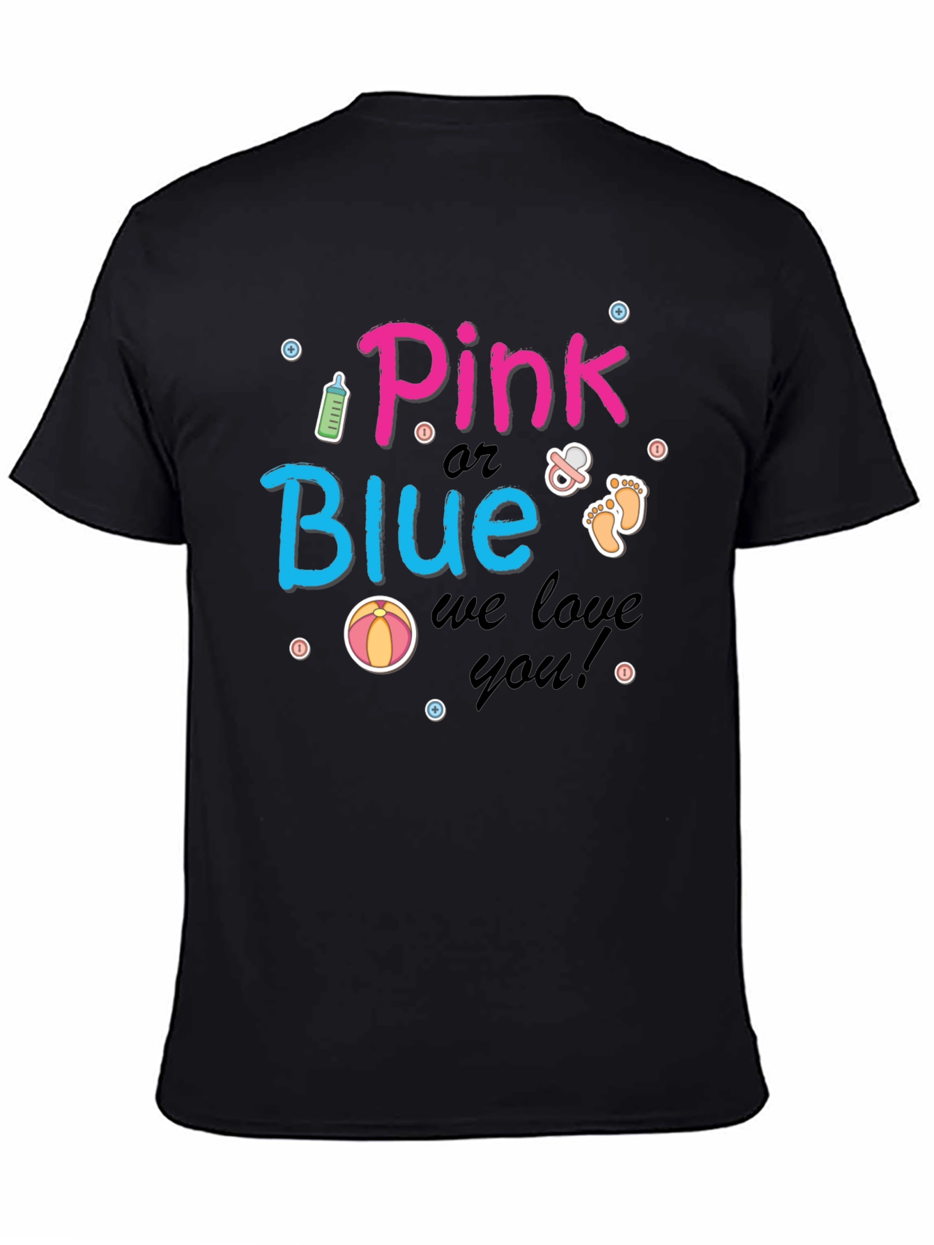 Pink or Blue Baby Shower T-Shirt - 4