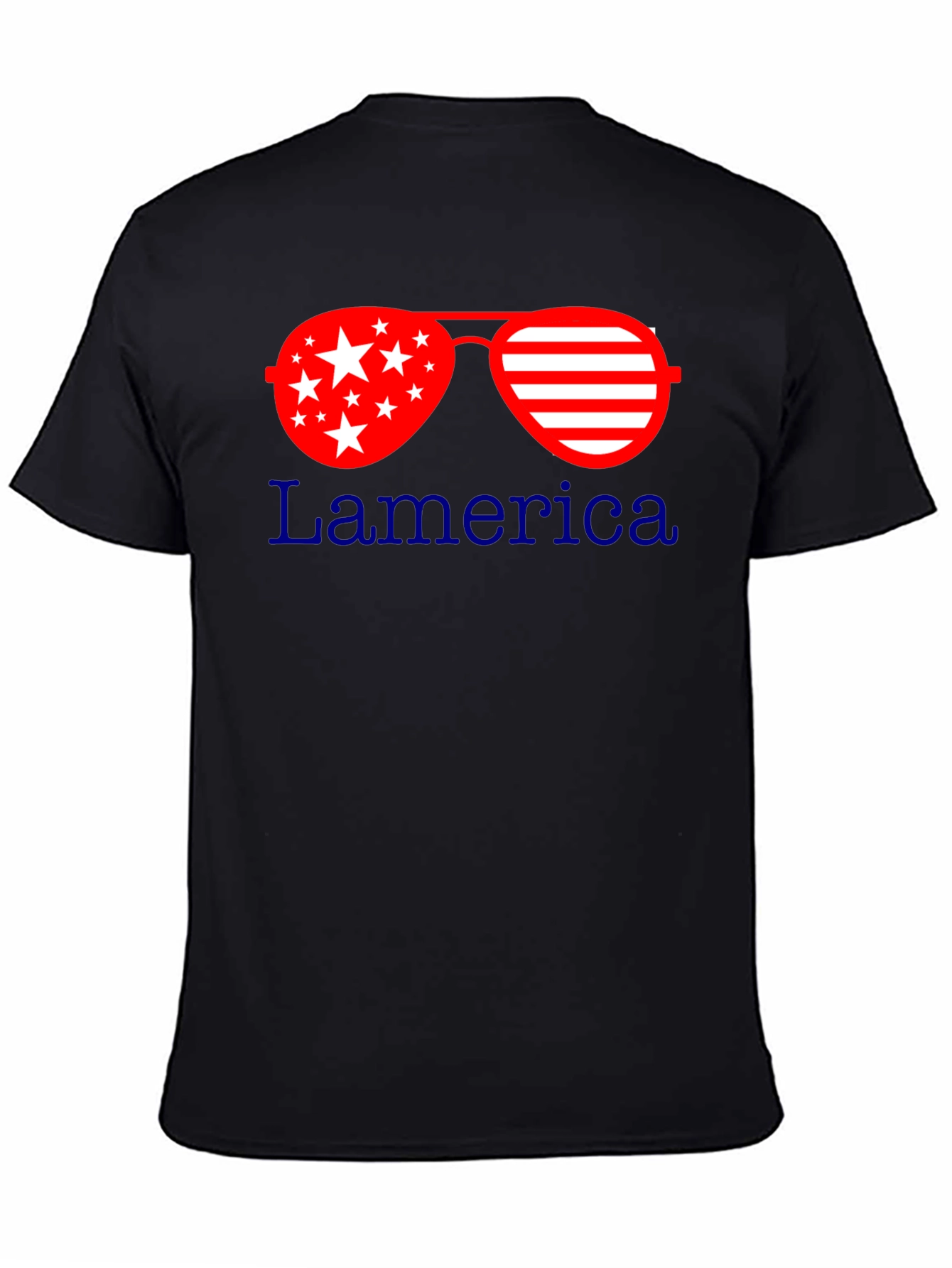 Black Patriotic Sunglasses T-Shirt: Lamerica Design view 4
