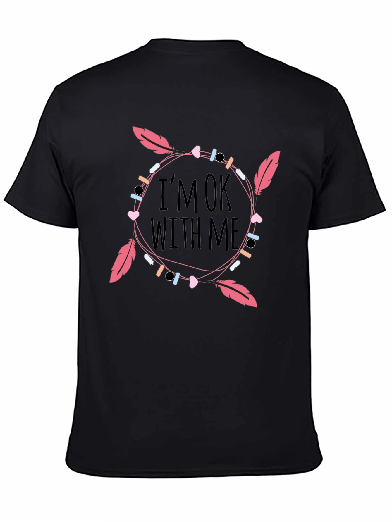 Black I'm OK With Me Graphic T-Shirt view 4