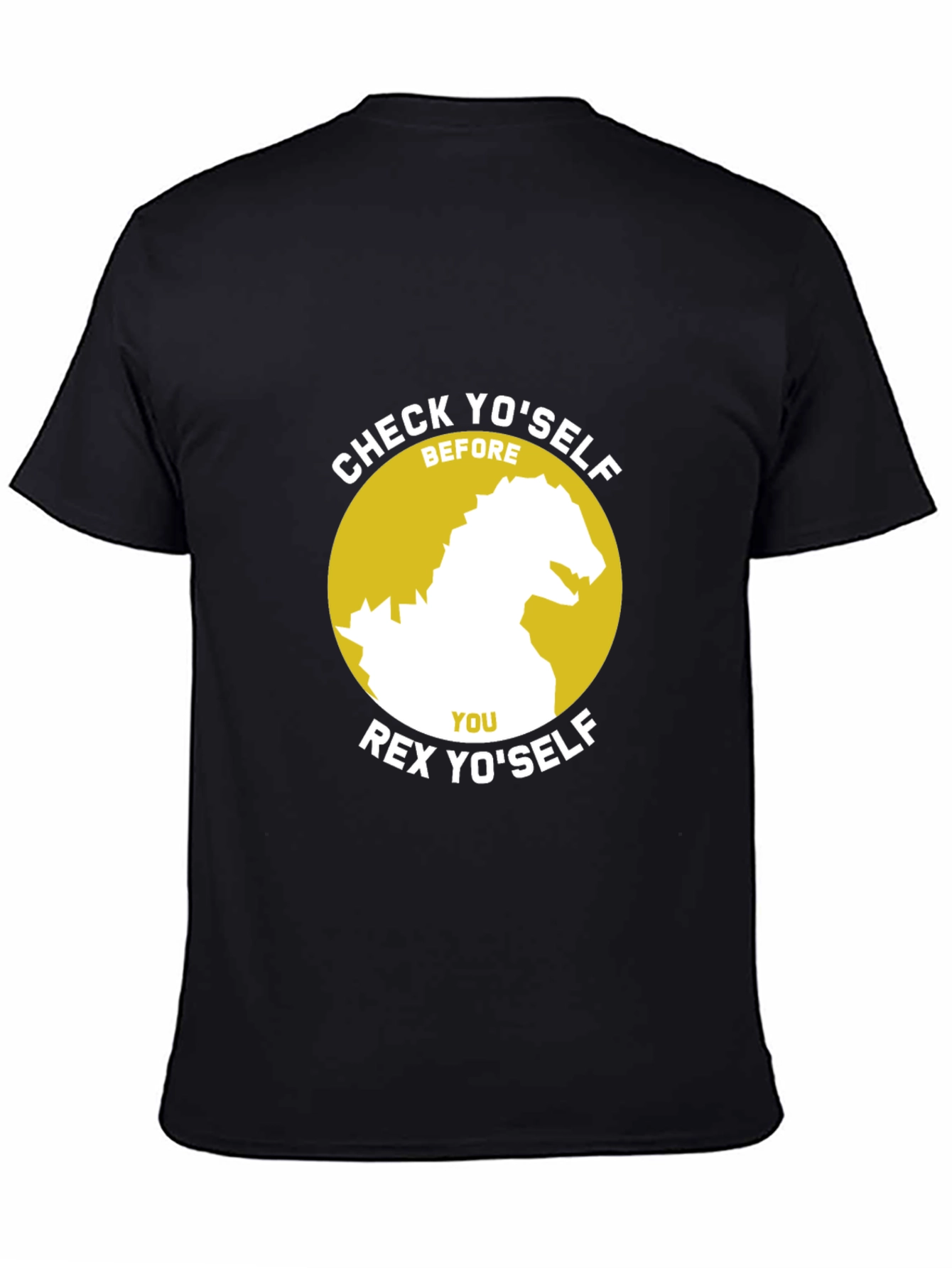Check Yo'self Rex Yo'self Black T-Shirt - 4