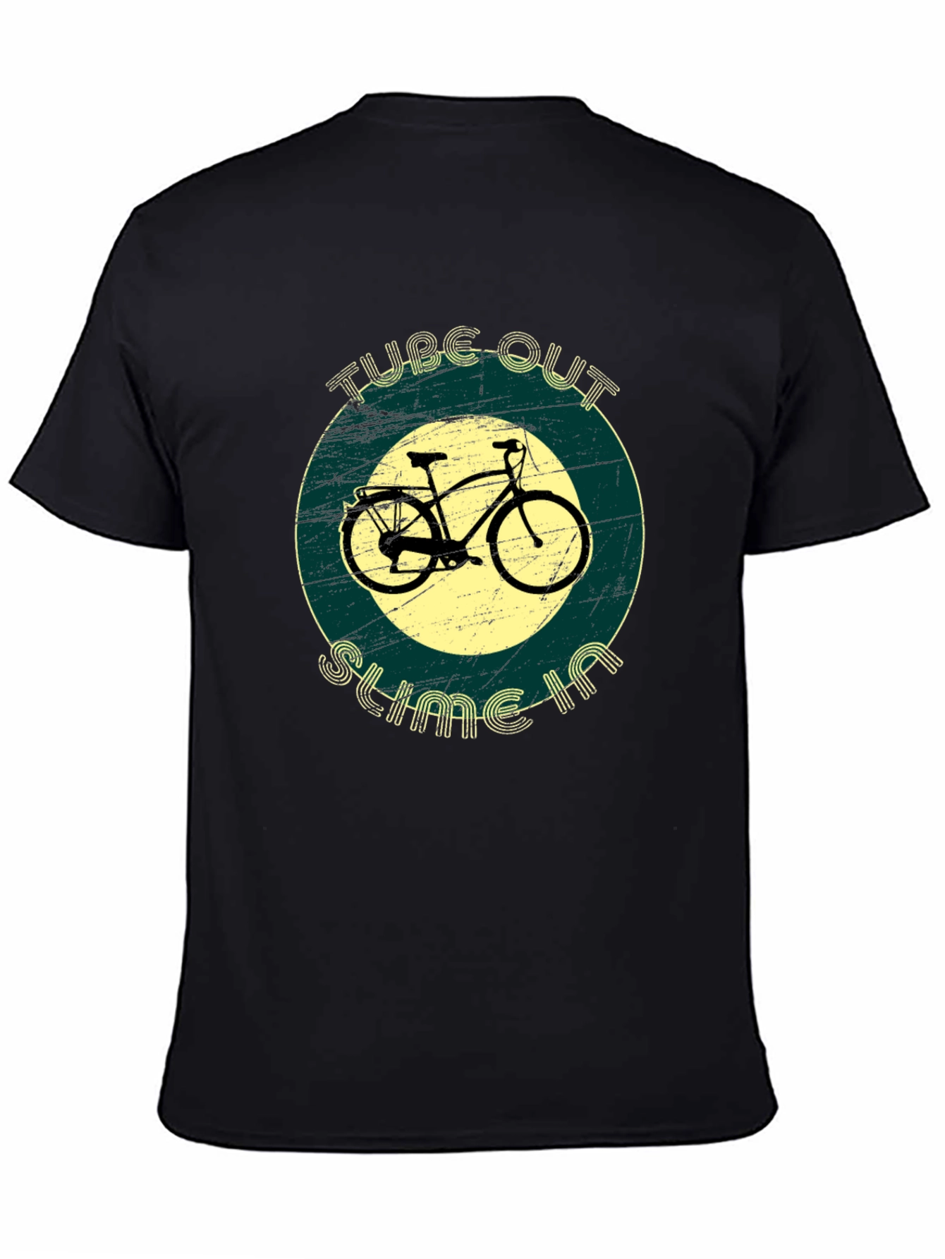 Vintage Bicycle T-Shirt - Tube Out Slime In - Cycling Tee - 4
