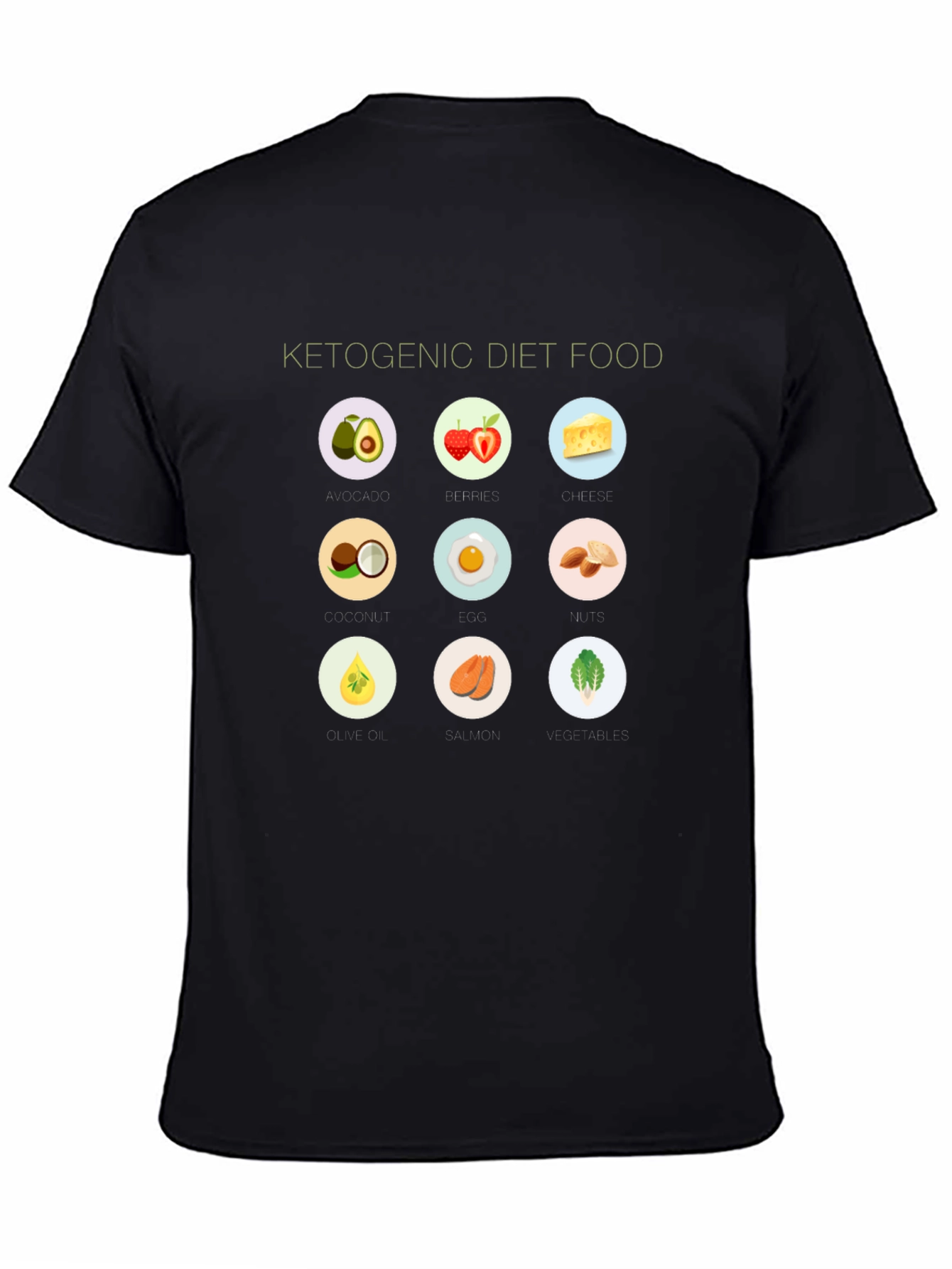 Ketogenic Diet Food T-Shirt - Black - 4